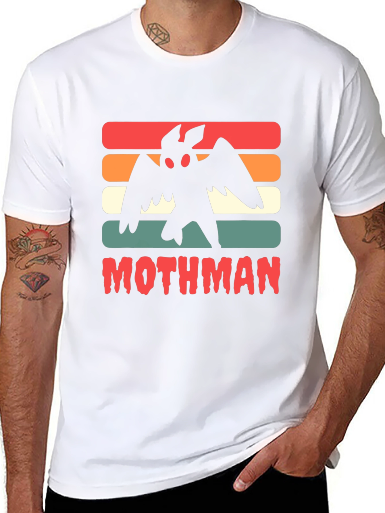 Retro Mothman Graphic Tee - Cryptid Comfort