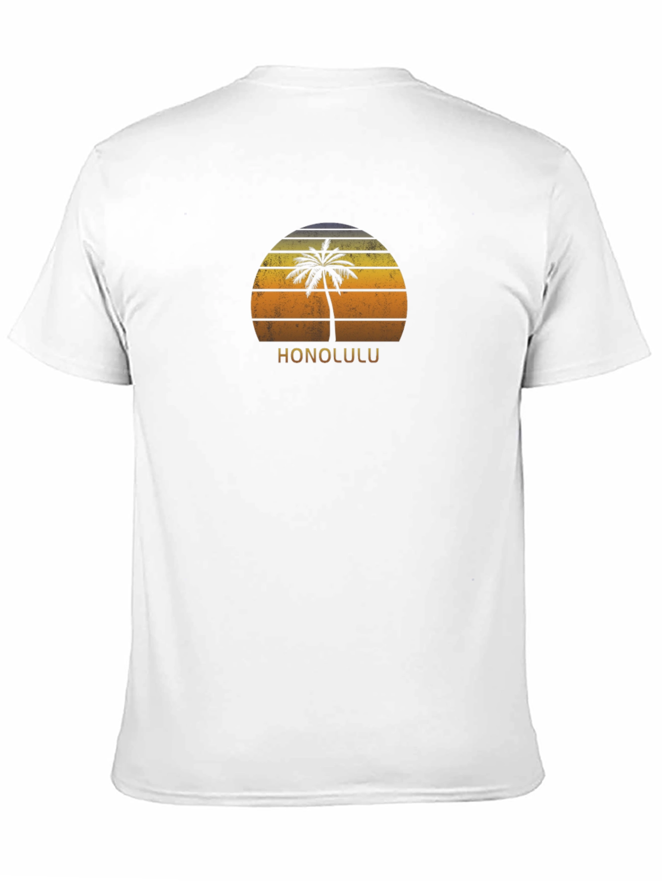 Honolulu Palm Tree Sunset Graphic Tee - Island Style
