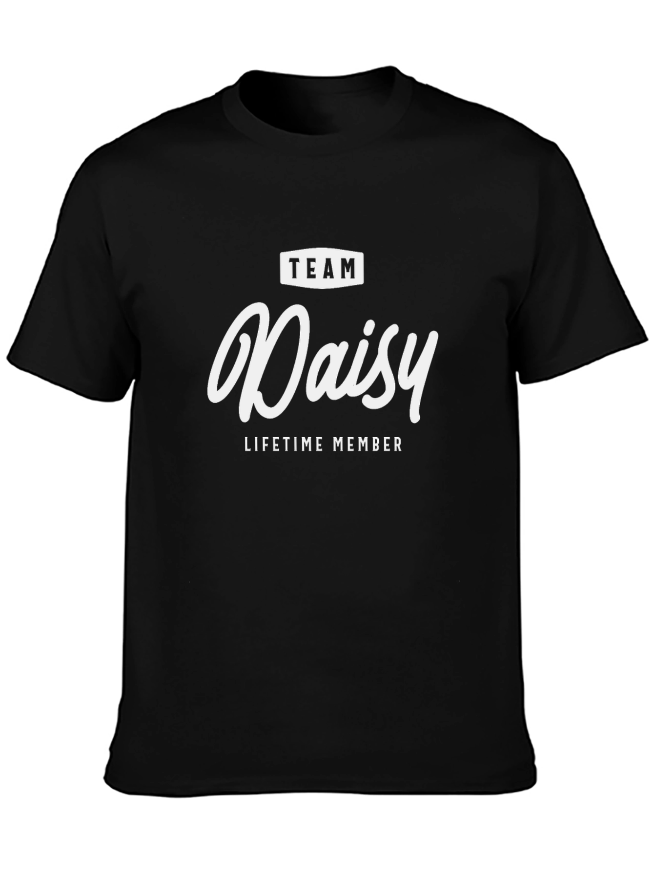 Team Daisy Lifetime Member Black Graphic T-Shirt
