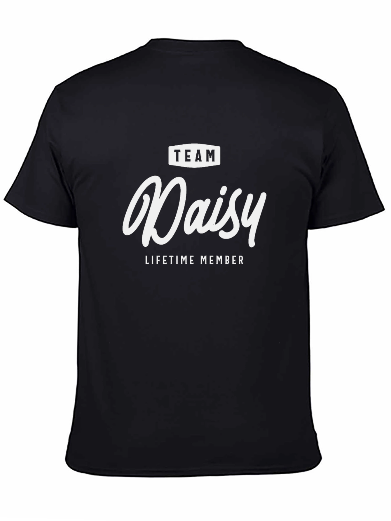 Team Daisy Lifetime Member Black Graphic T-Shirt
