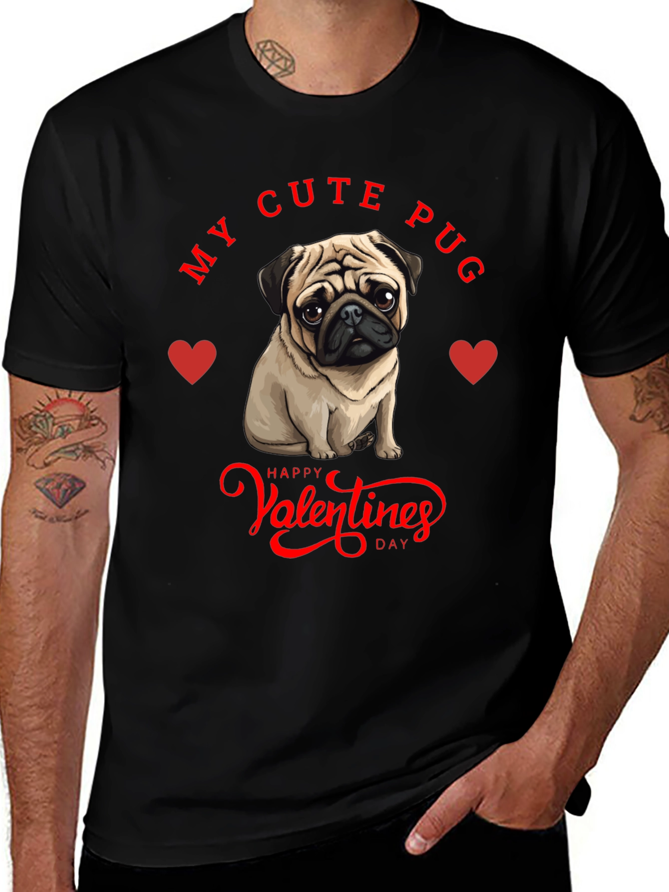My Cute Pug Valentines Day T-Shirt