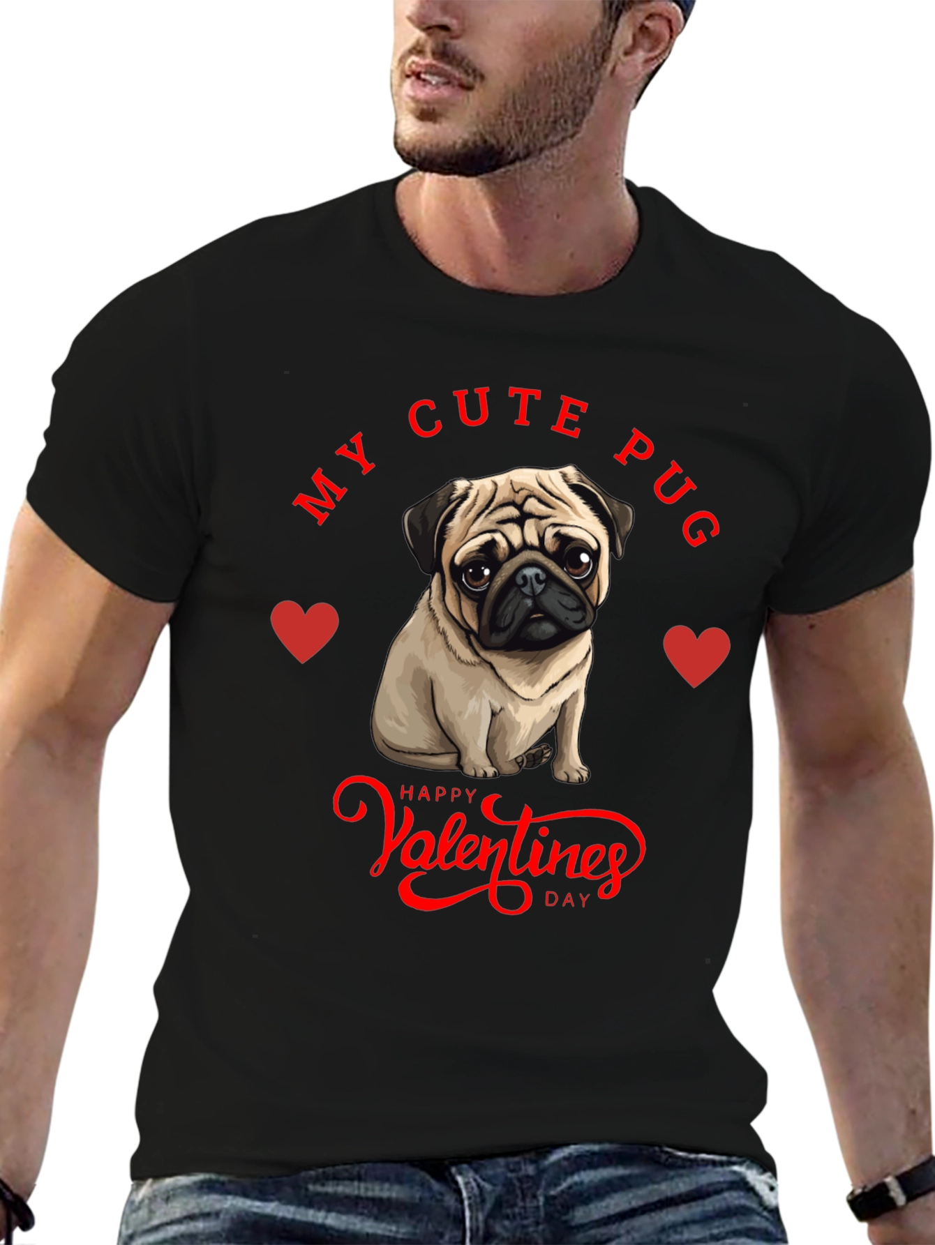 My Cute Pug Valentines Day T-Shirt