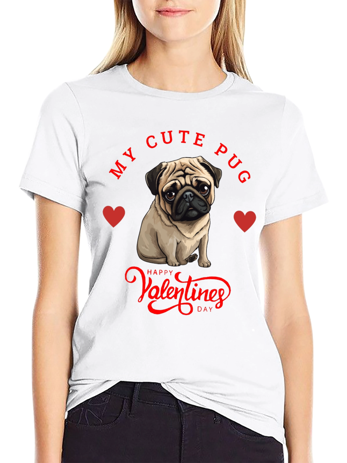 My Cute Pug Valentines Day T-Shirt