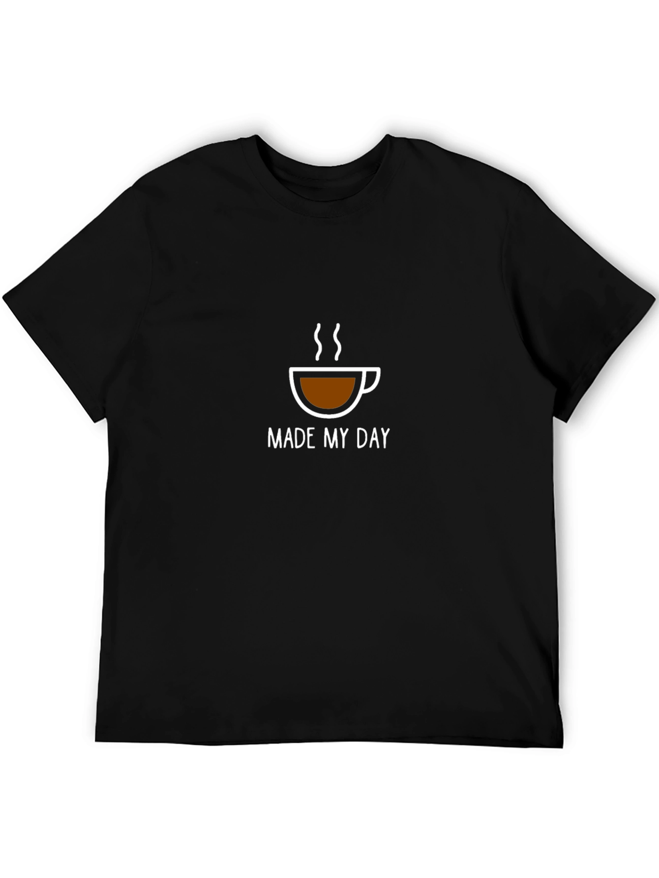 Coffee Made My Day T-Shirt - Black Graphic Tee