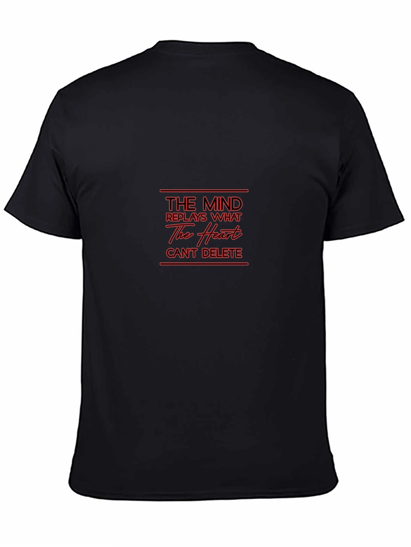 The Mind Replays Graphic Tee - Black Cotton Blend