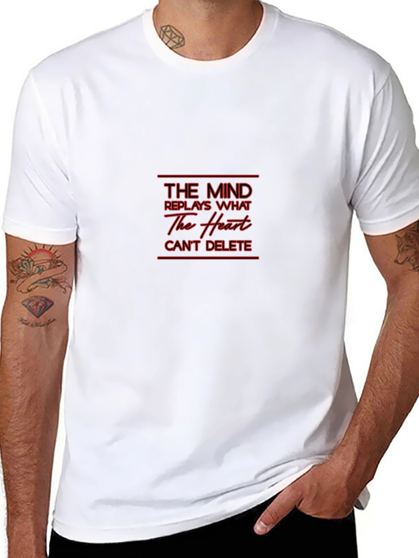 The Mind Replays Graphic Tee - Black Cotton Blend