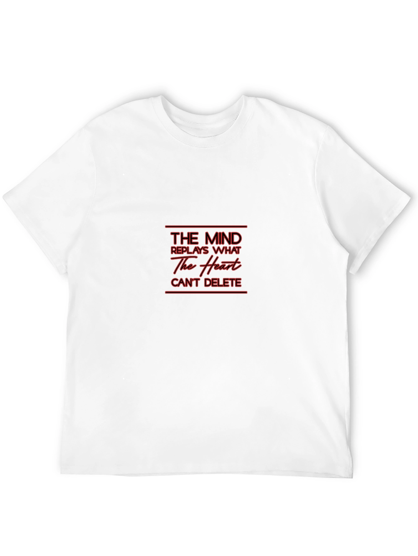 The Mind Replays Graphic Tee - Black Cotton Blend