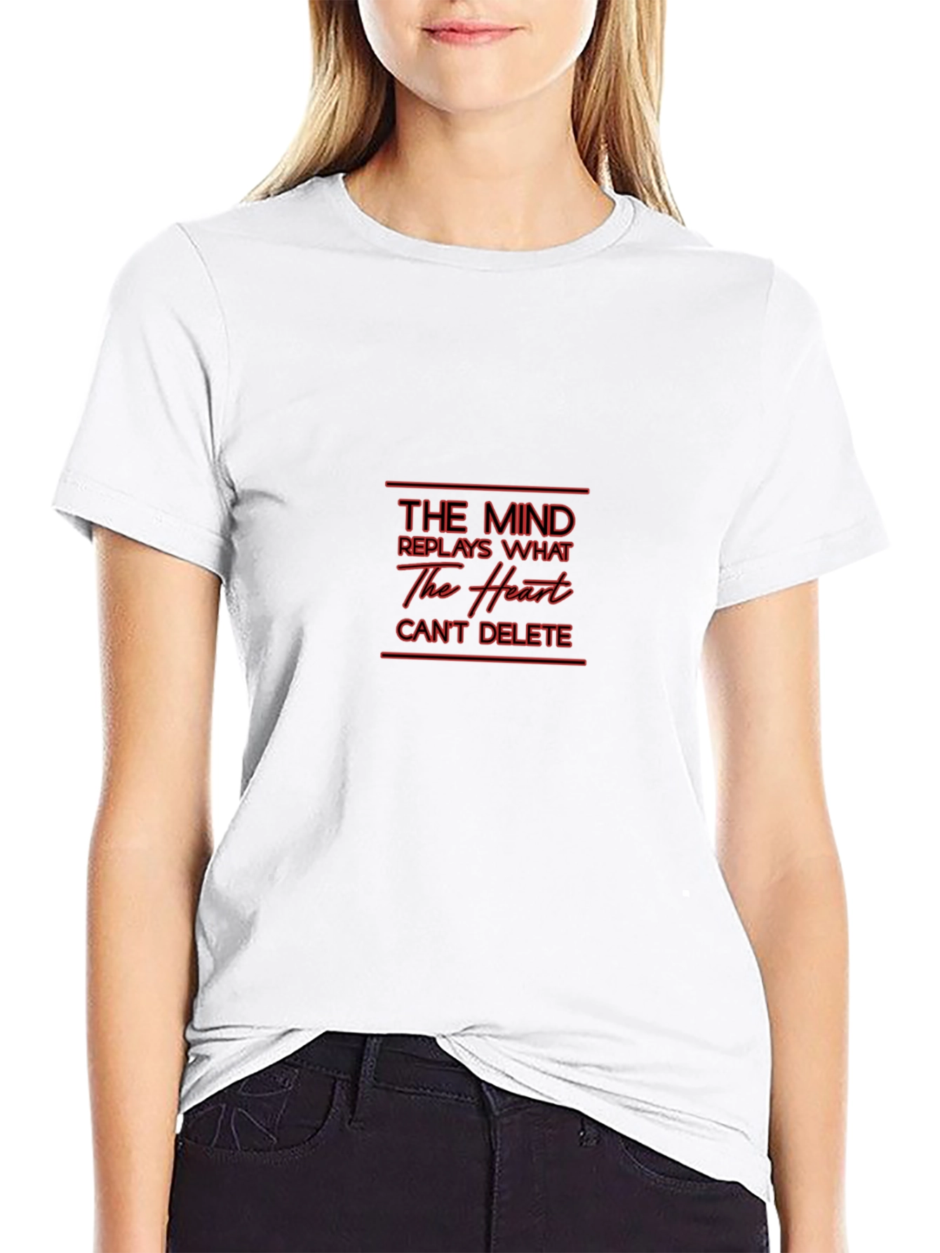 The Mind Replays Graphic Tee - Black Cotton Blend