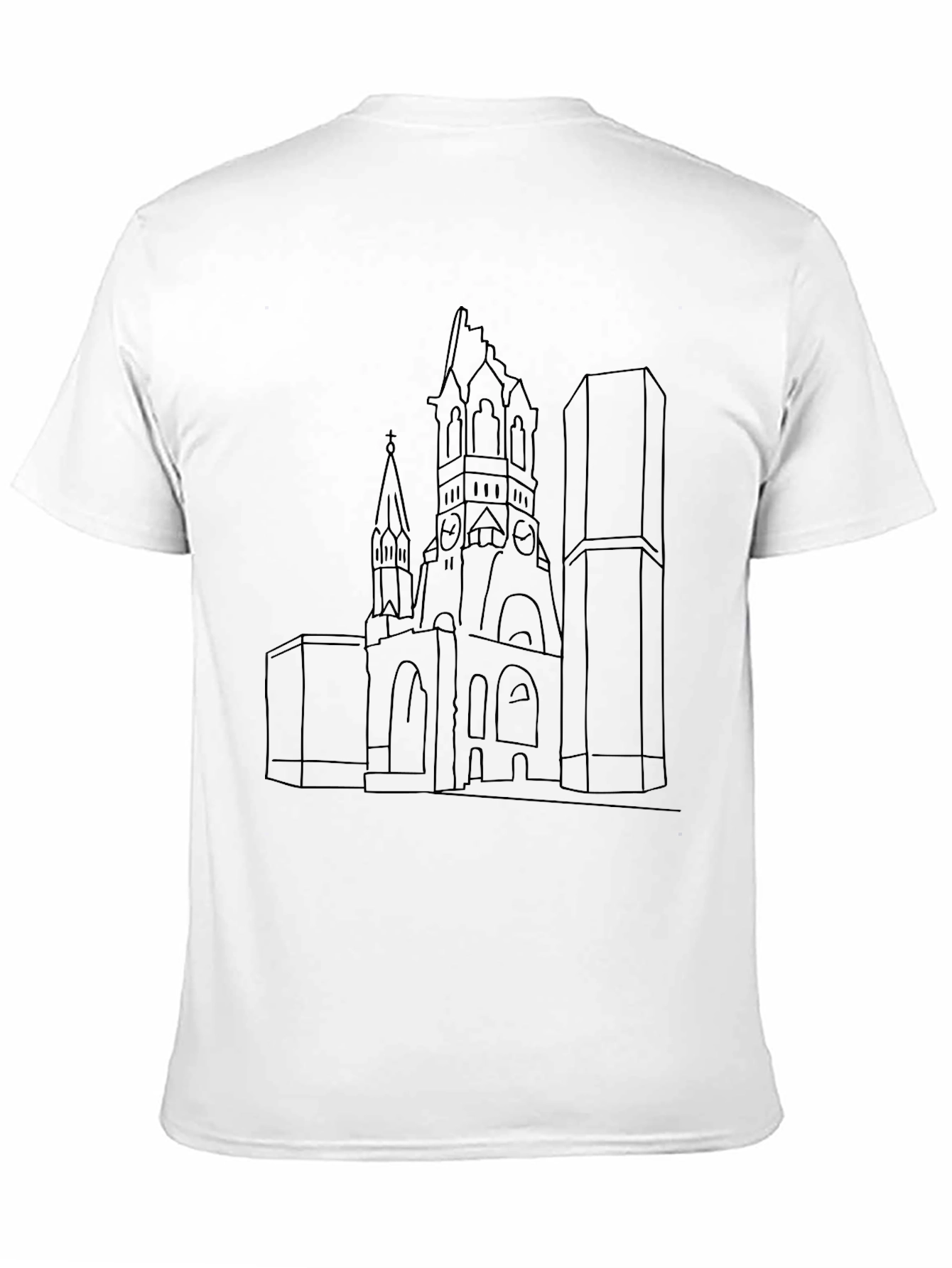 Berlin Landmark Outline Black T-Shirt