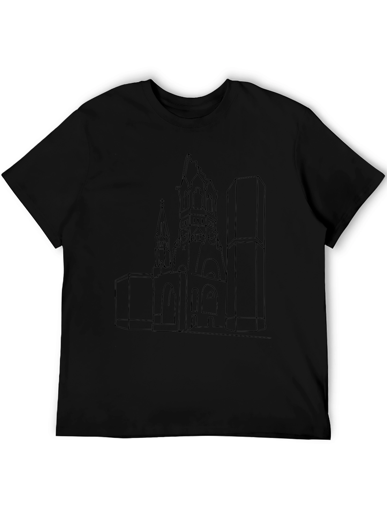 Berlin Landmark Outline Black T-Shirt
