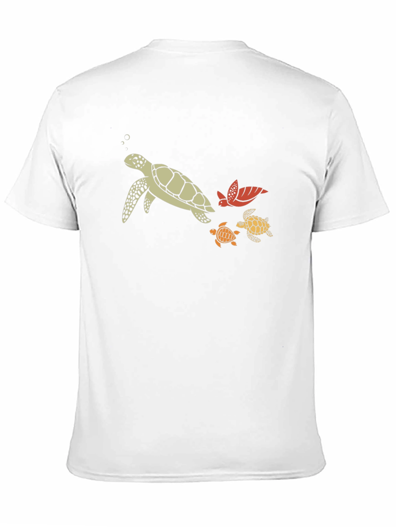 Turtle Family Graphic Tee - Black