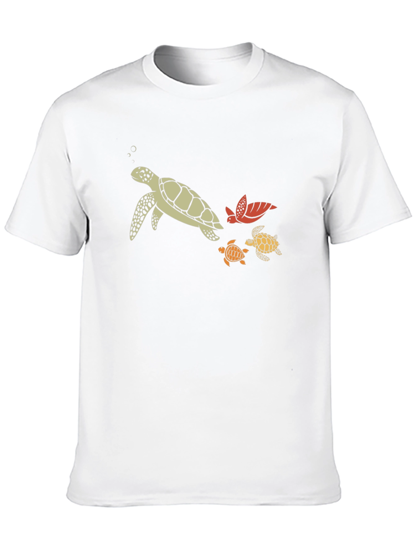 Turtle Family Graphic Tee - Black