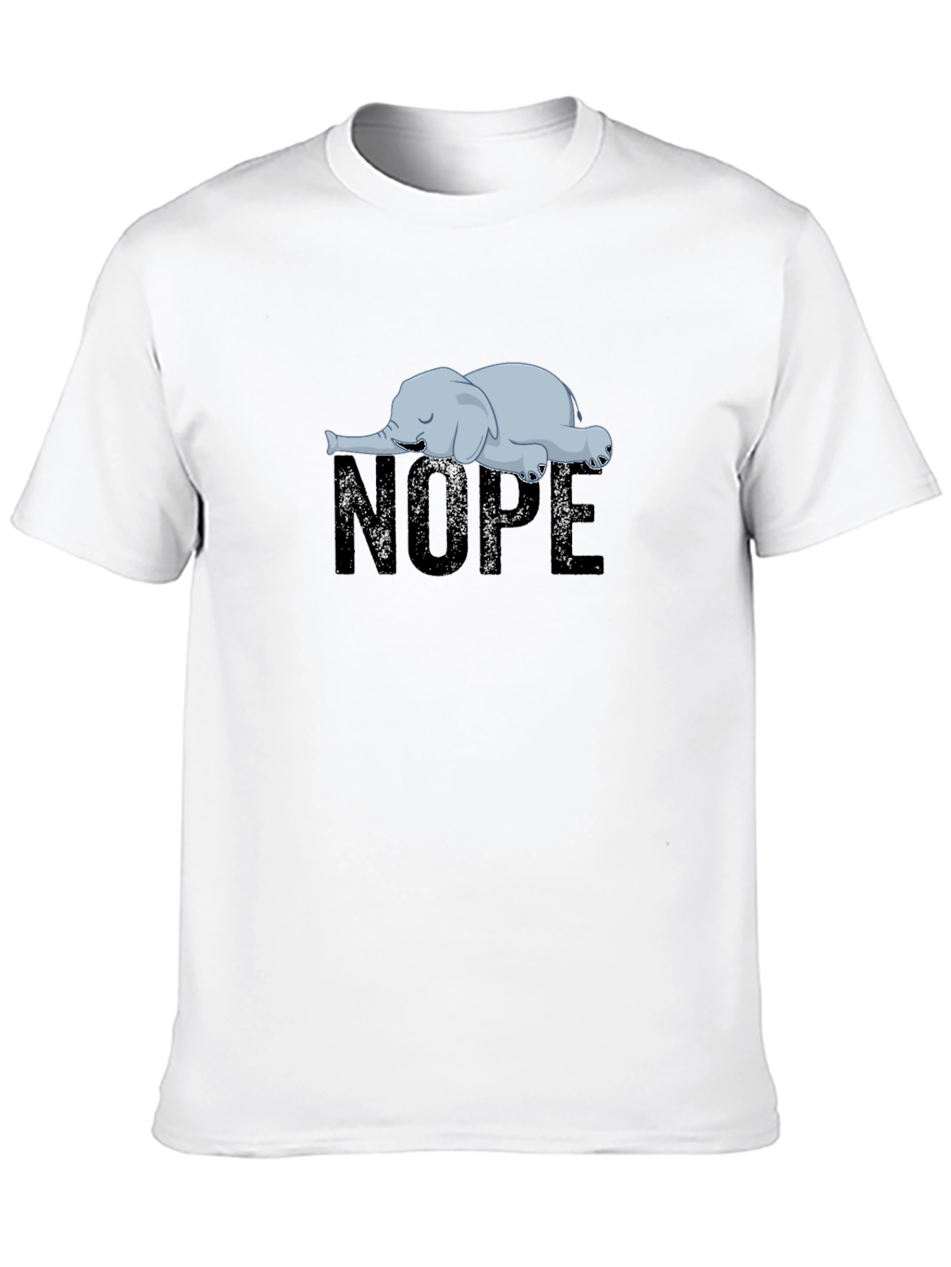 Nope Lazy Elephant Graphic Tee