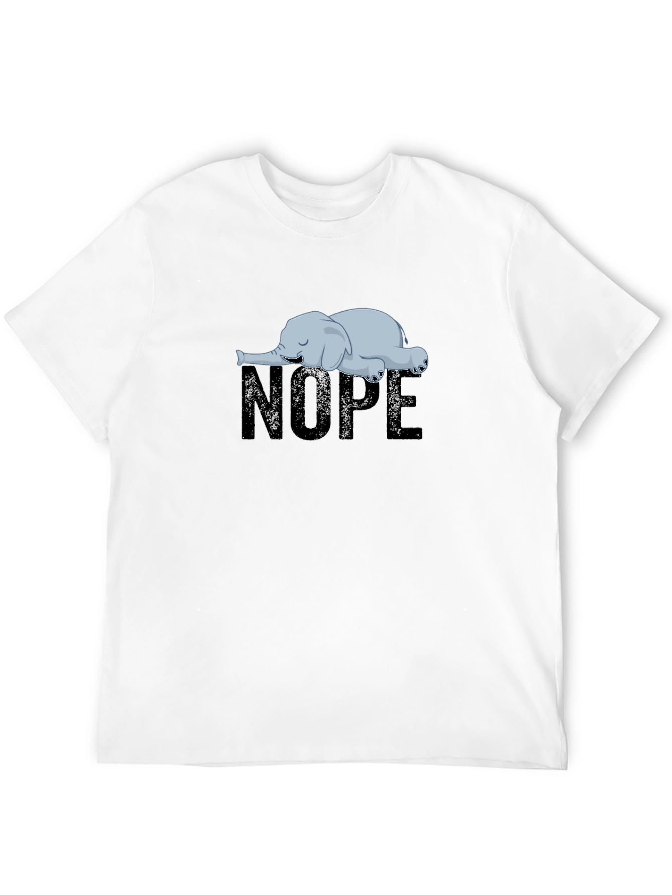 Nope Lazy Elephant Graphic Tee