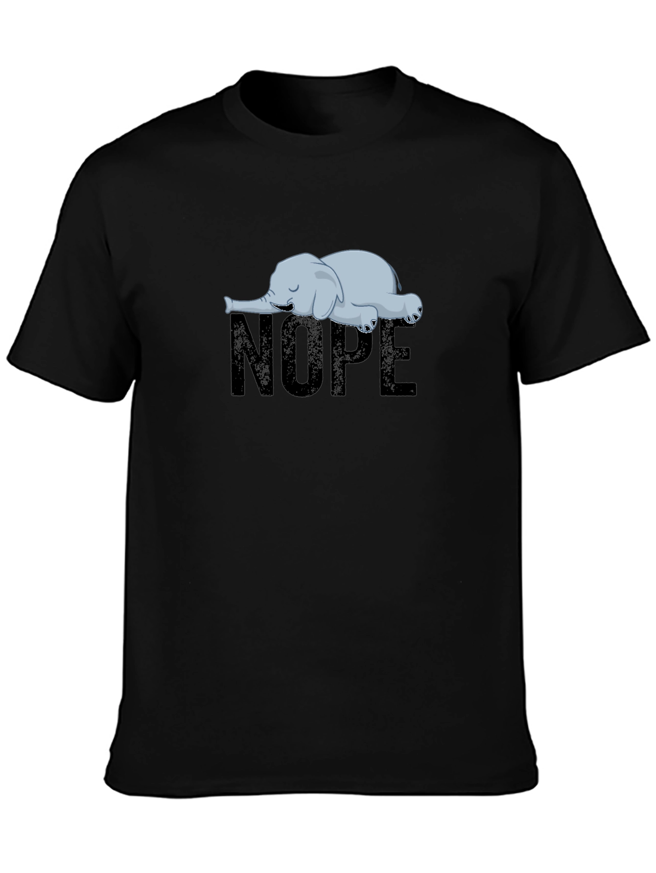 Nope Lazy Elephant Graphic Tee