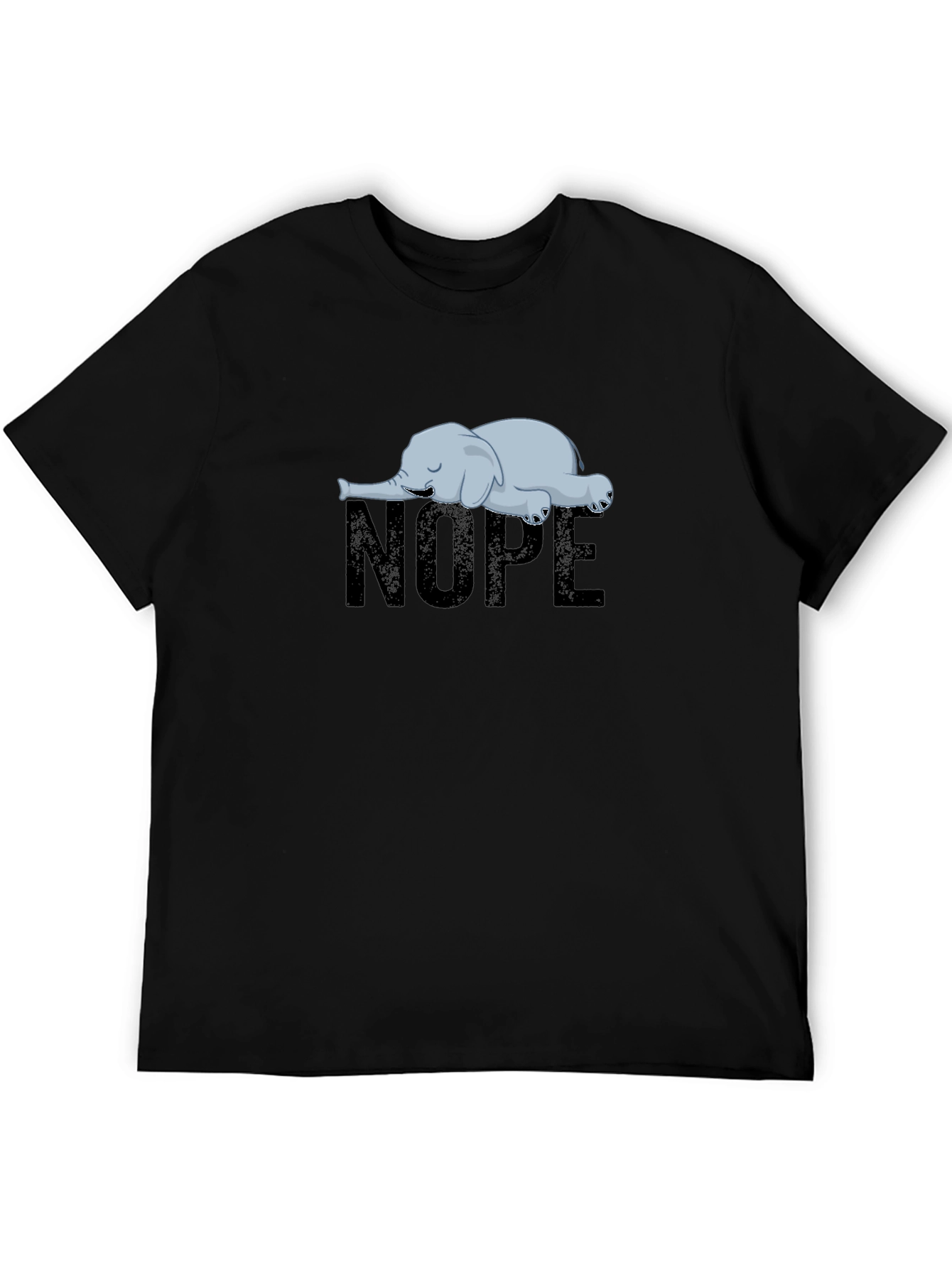 Nope Lazy Elephant Graphic Tee