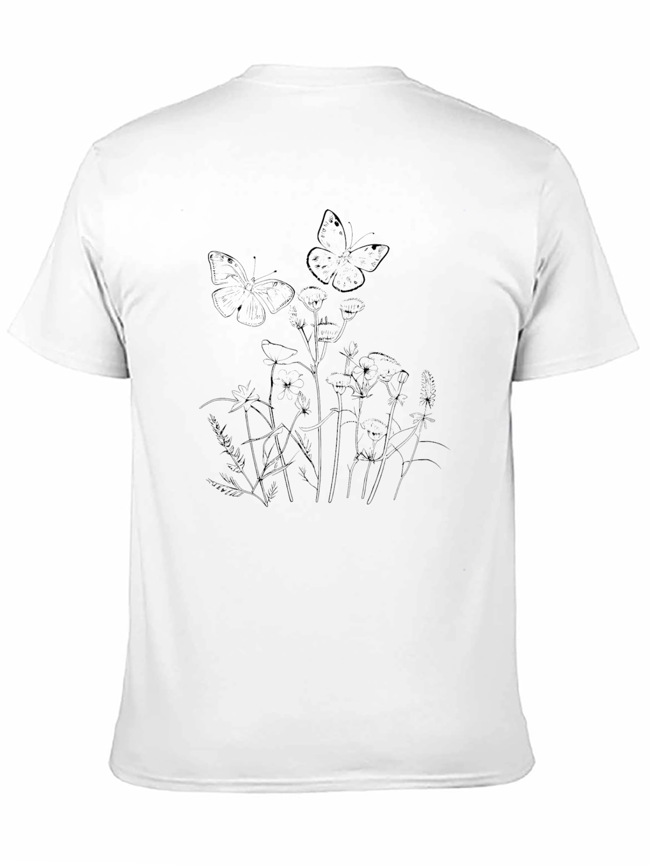 Black Butterfly Graphic Tee - Nature Inspired Design
