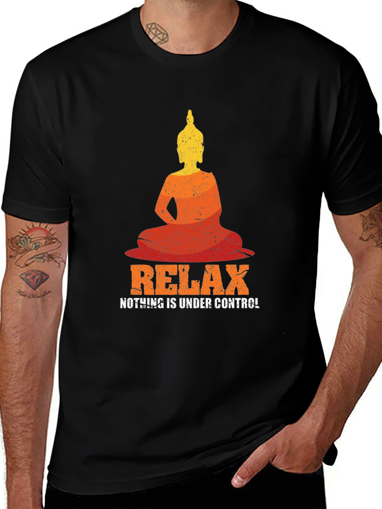 Relax Buddha Graphic T-Shirt - Zen Vibes