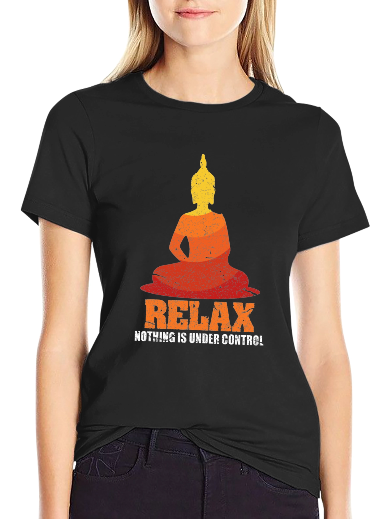 Relax Buddha Graphic T-Shirt - Zen Vibes
