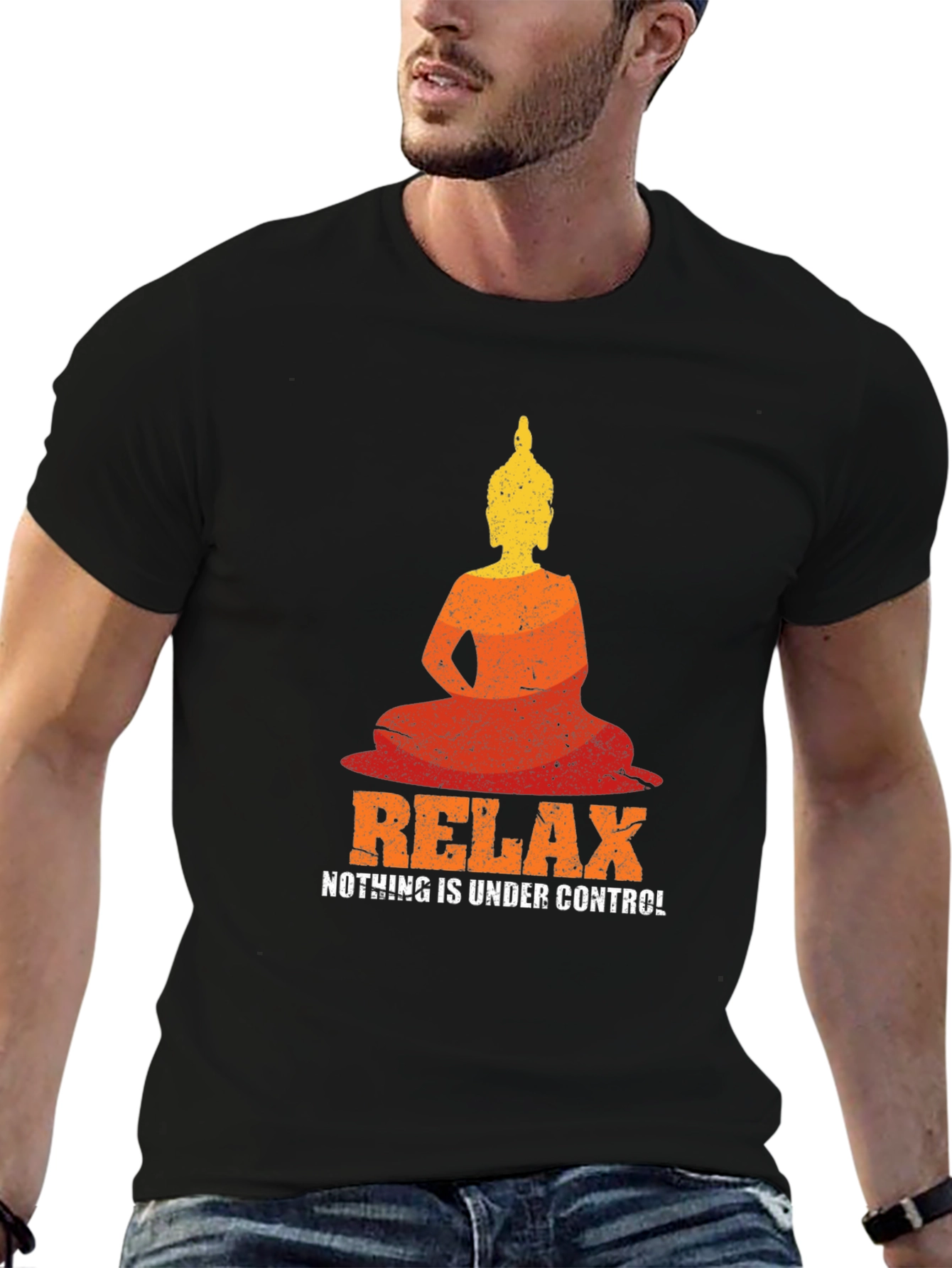 Relax Buddha Graphic T-Shirt - Zen Vibes