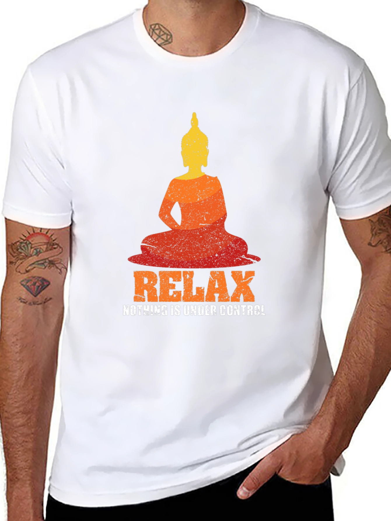 Relax Buddha Graphic T-Shirt - Zen Vibes