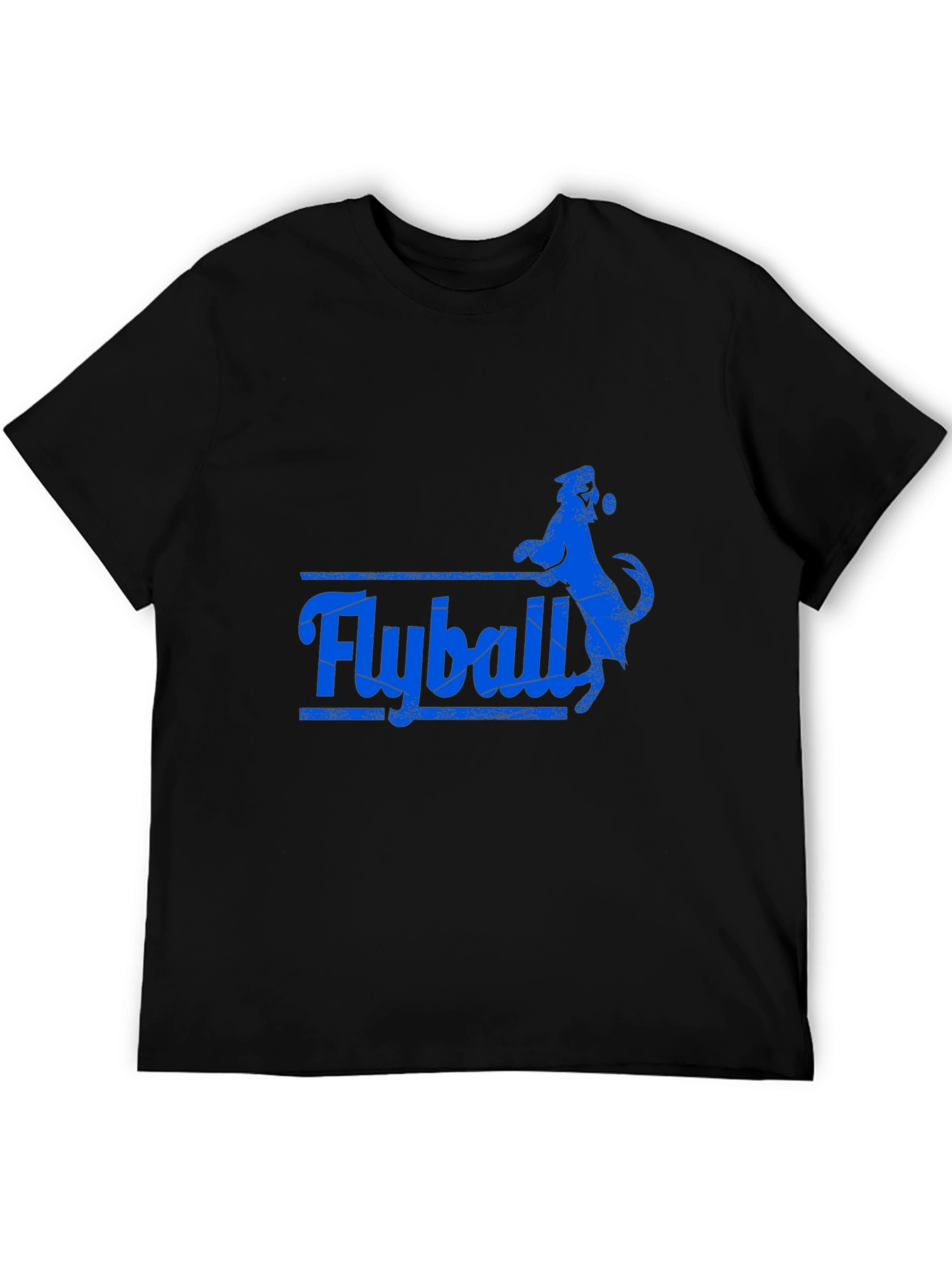 Flyball Dog Graphic T-Shirt - Black