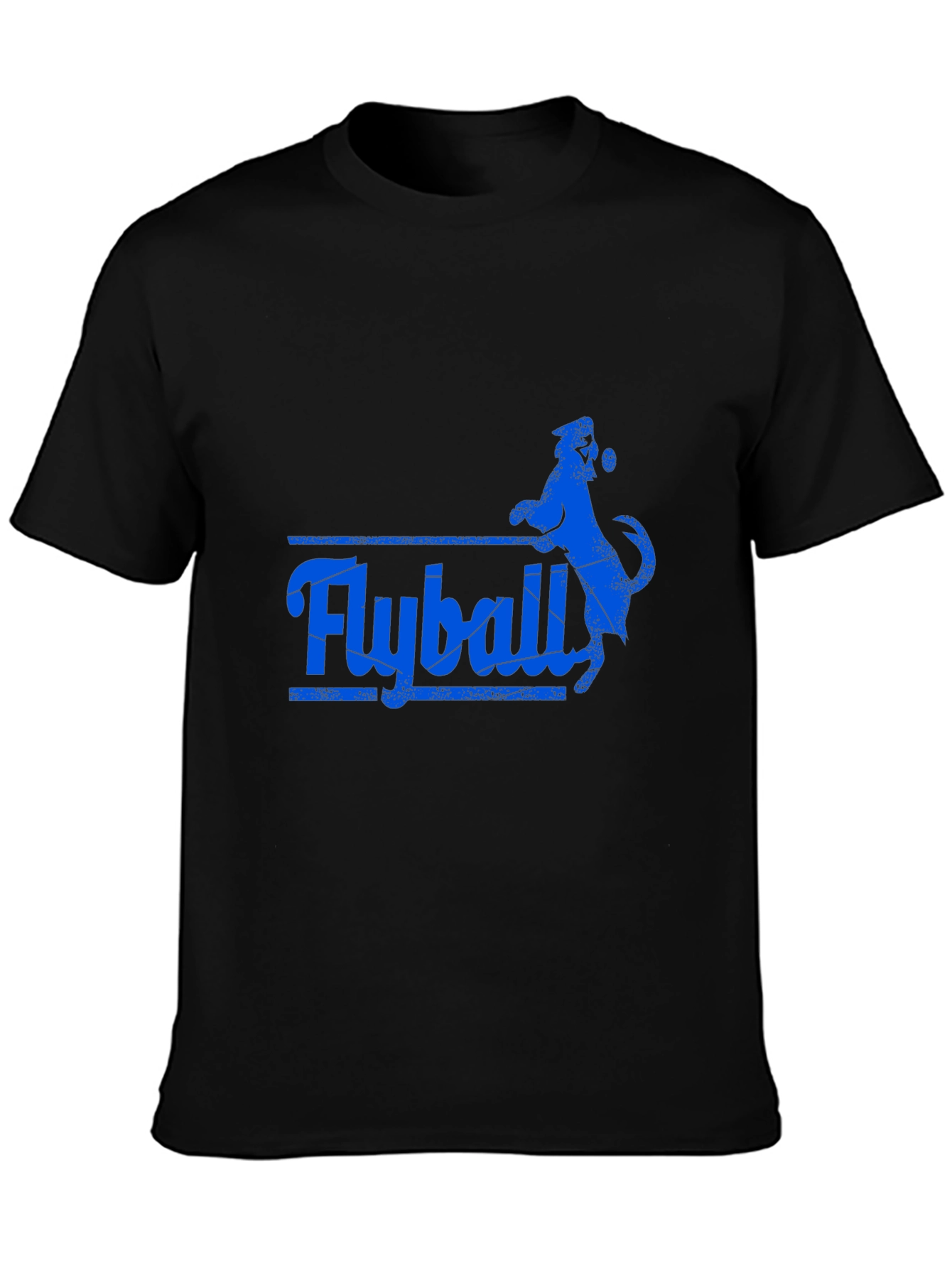 Flyball Dog Graphic T-Shirt - Black