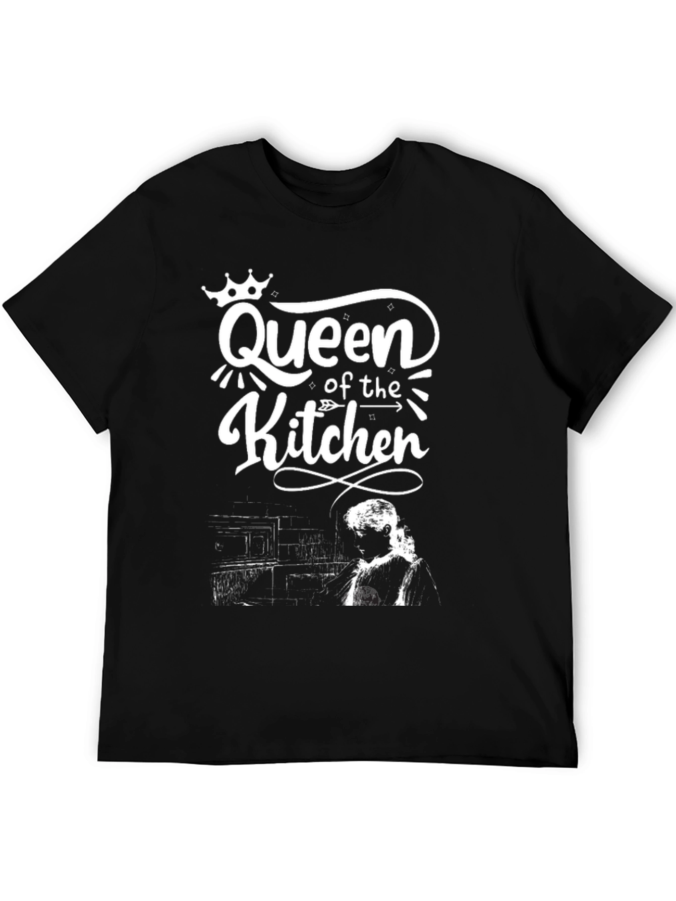 Queen of the Kitchen Black Graphic T-Shirt