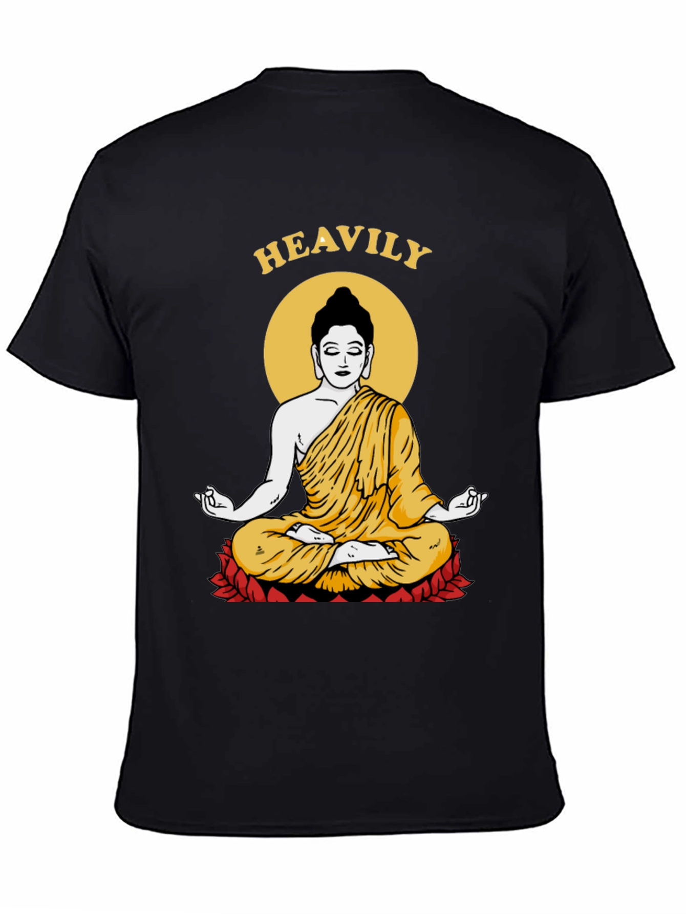 Heavily Meditating Buddha Graphic T-Shirt