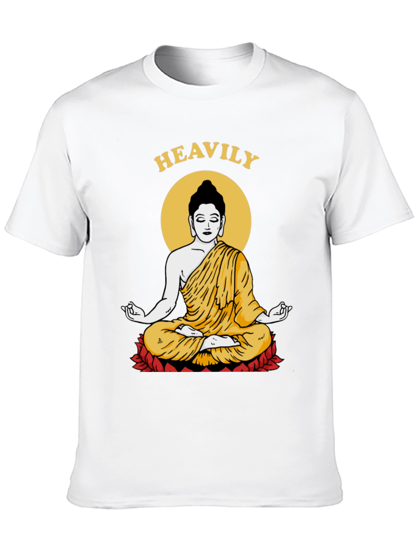 Heavily Meditating Buddha Graphic T-Shirt