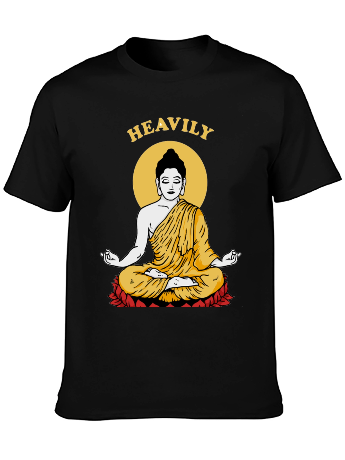 Heavily Meditating Buddha Graphic T-Shirt