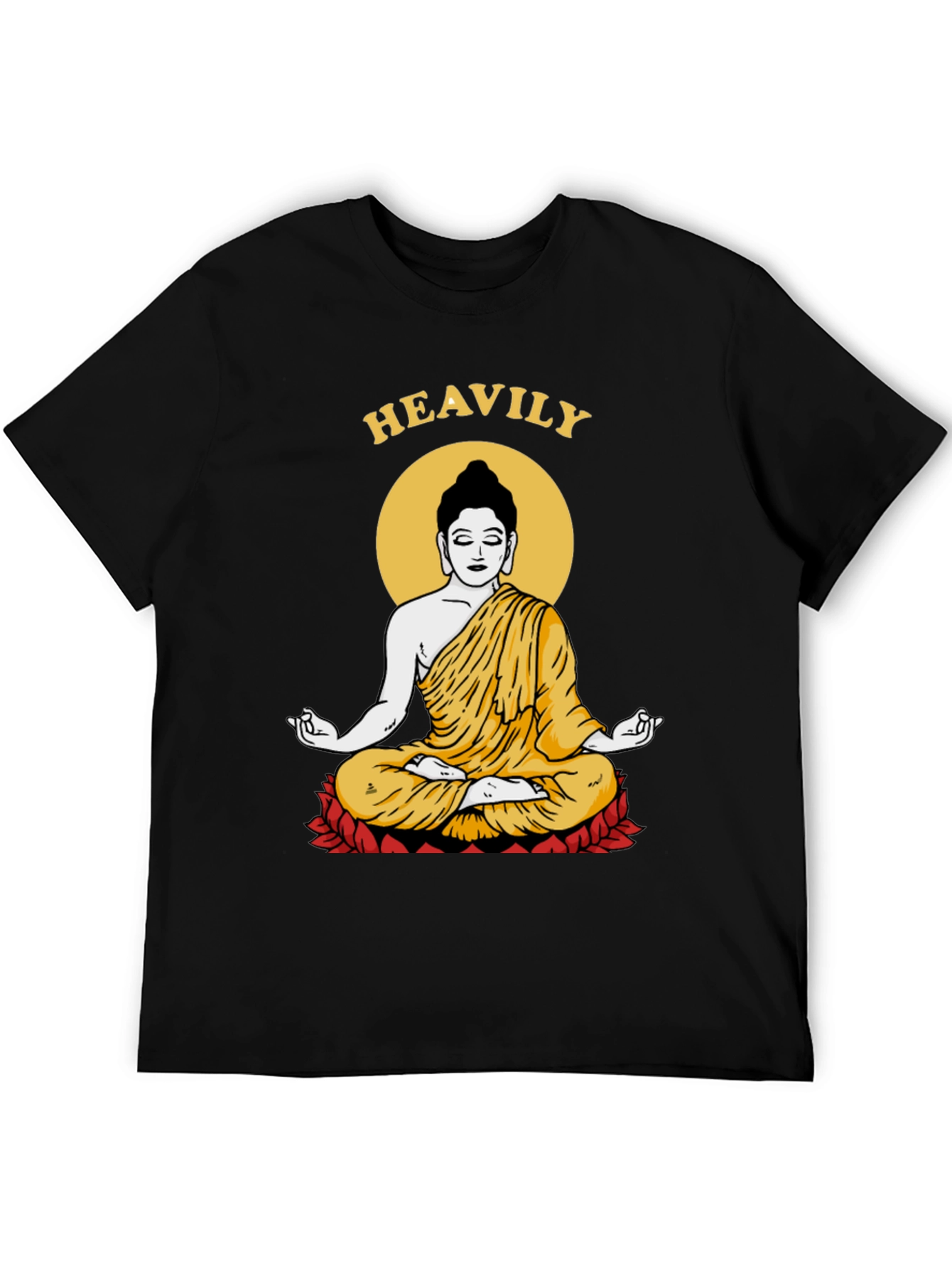 Heavily Meditating Buddha Graphic T-Shirt