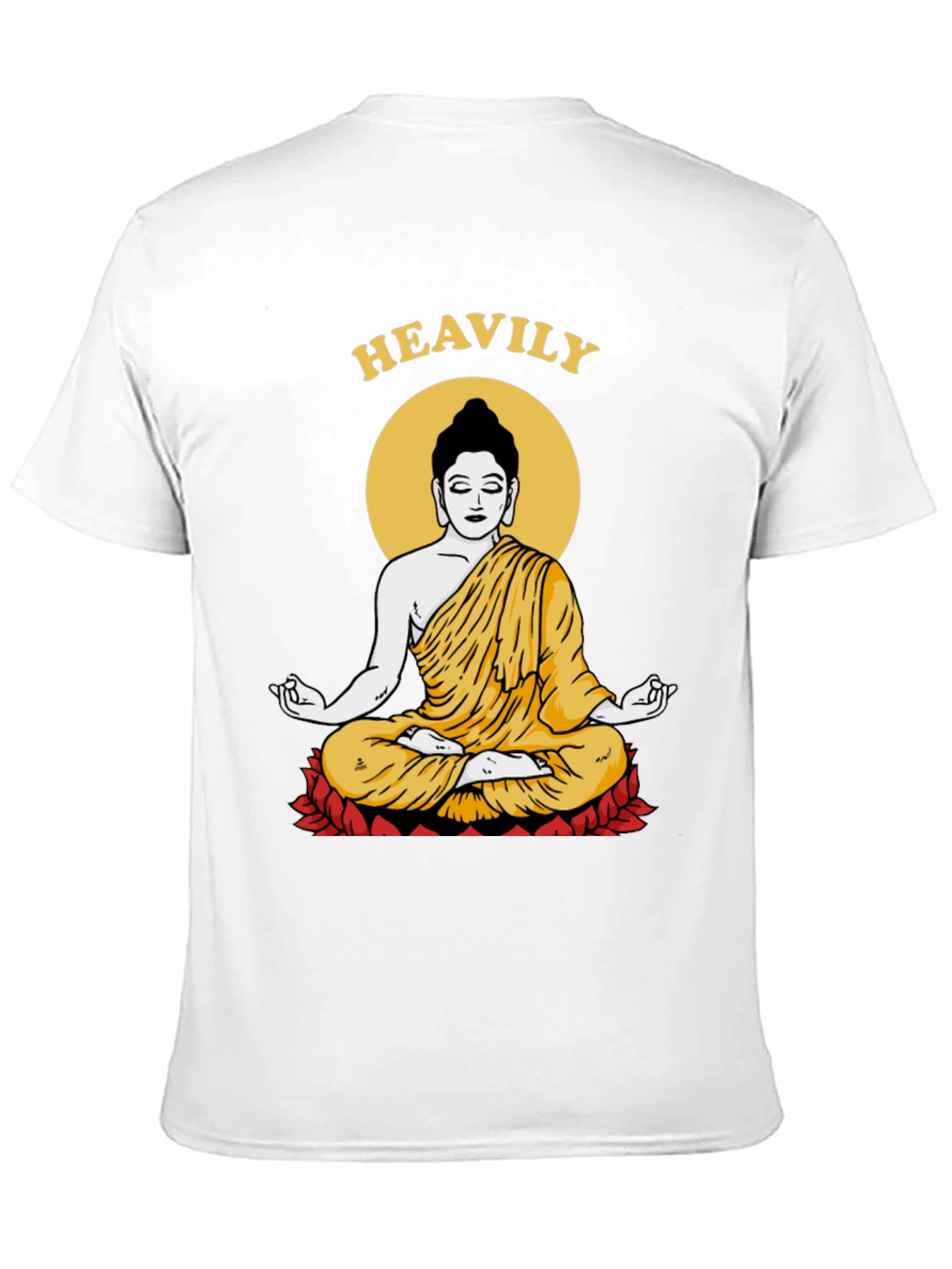 Heavily Meditating Buddha Graphic T-Shirt
