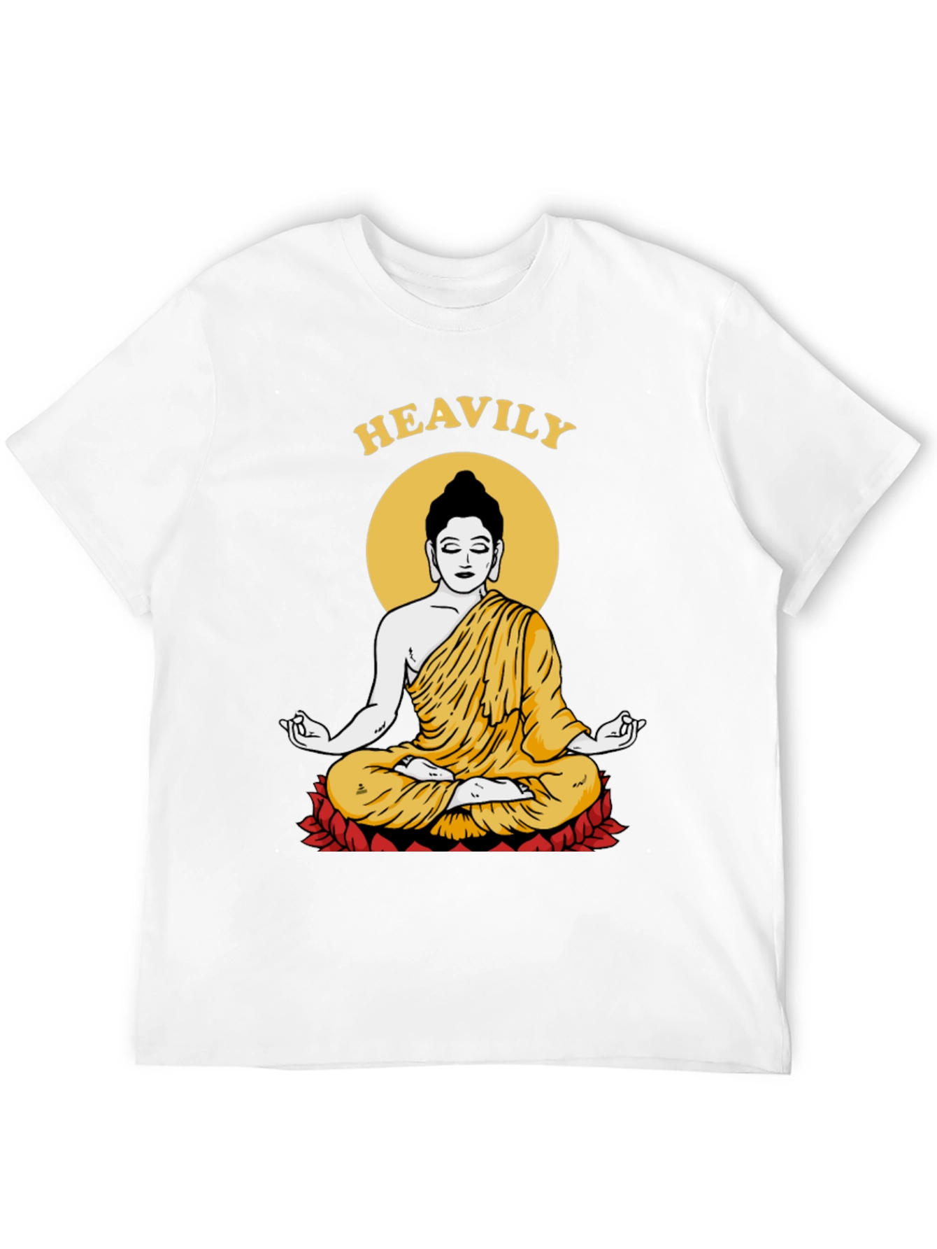 Heavily Meditating Buddha Graphic T-Shirt