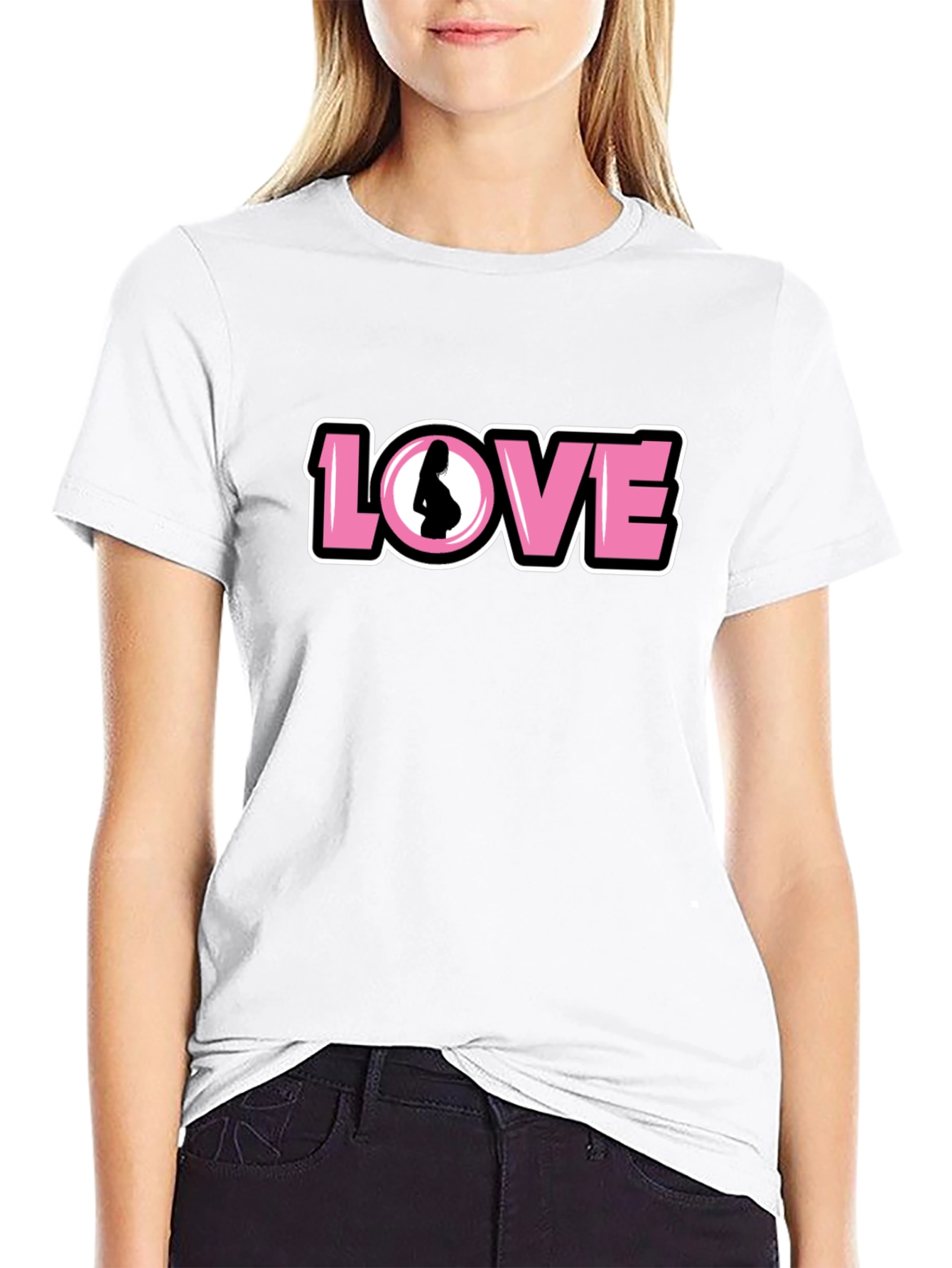 Love Pregnancy T-Shirt - Black Unisex Tee