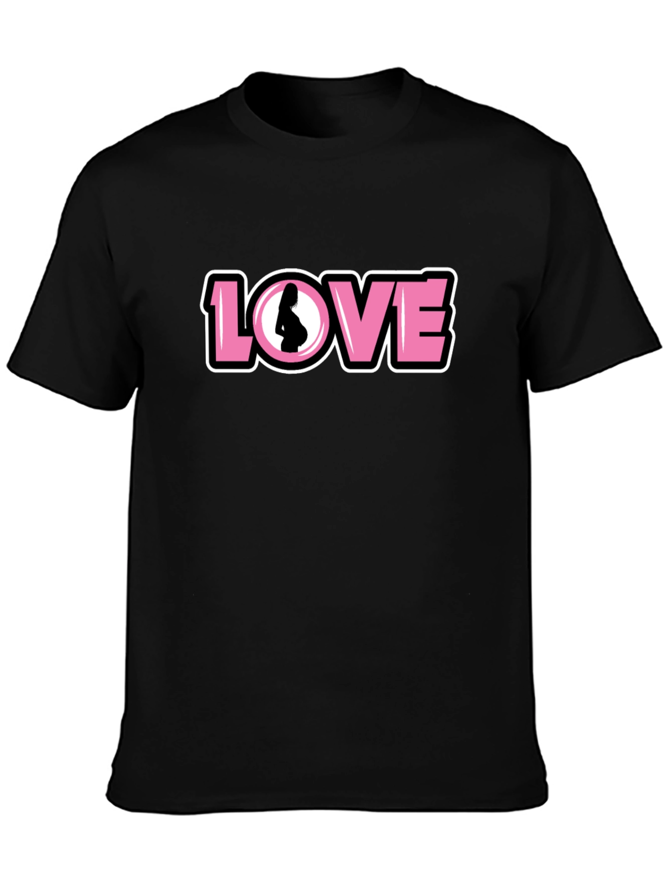 Love Pregnancy T-Shirt - Black Unisex Tee