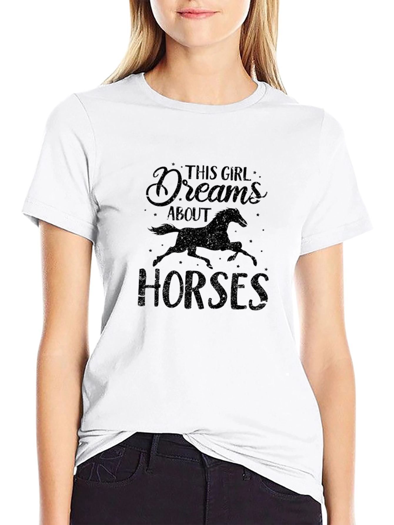 Equestrian Dreamer Black Graphic Tee