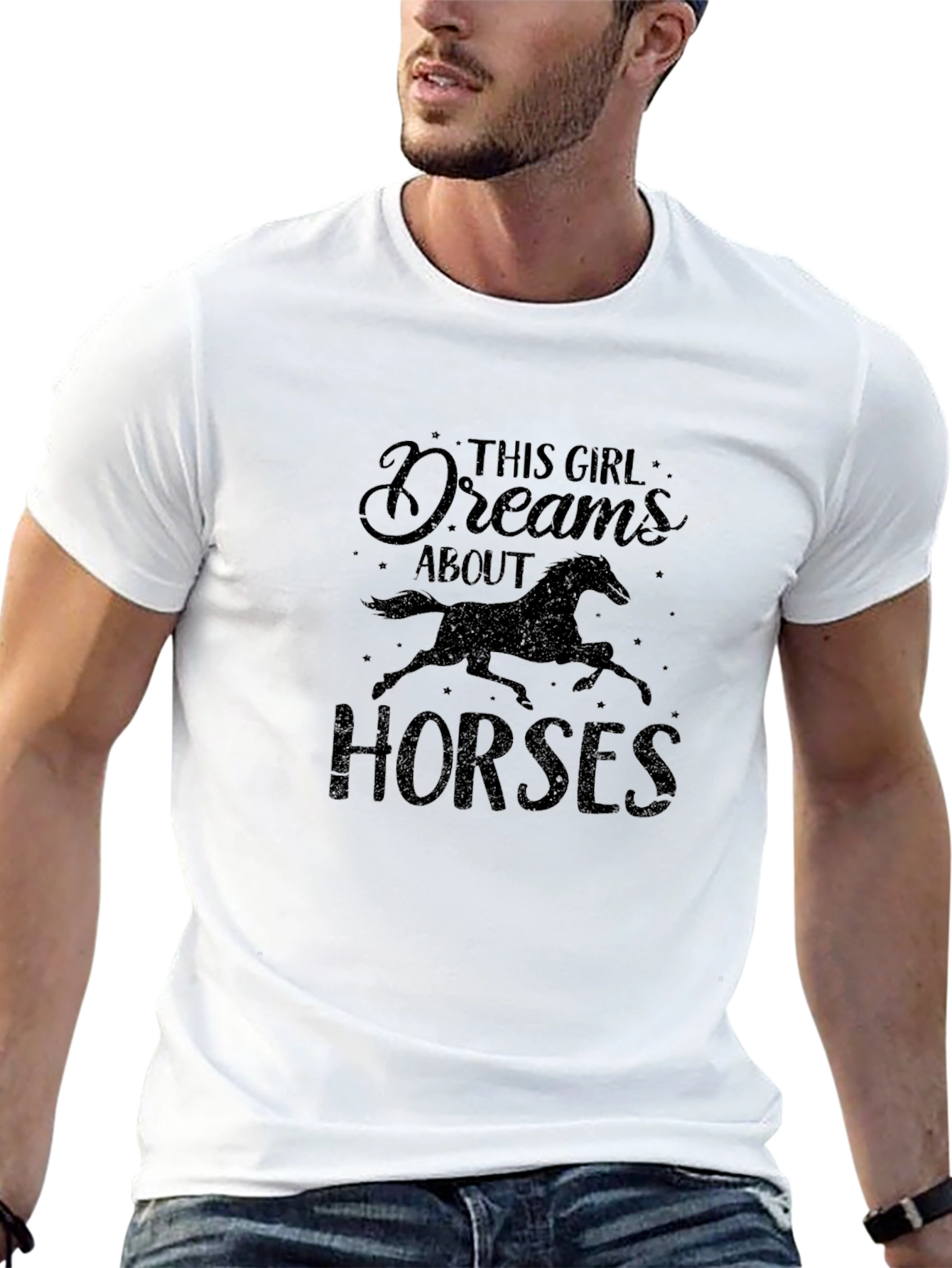 Equestrian Dreamer Black Graphic Tee