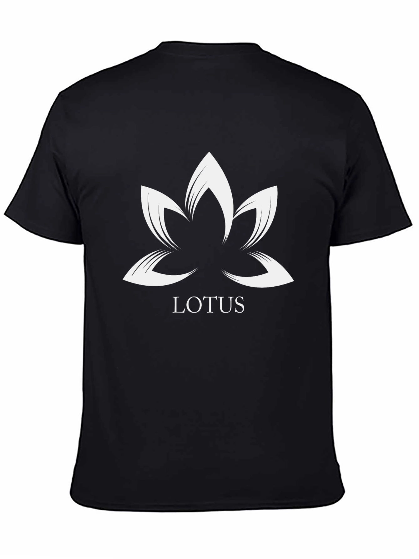 Lotus Graphic Print Black T-Shirt
