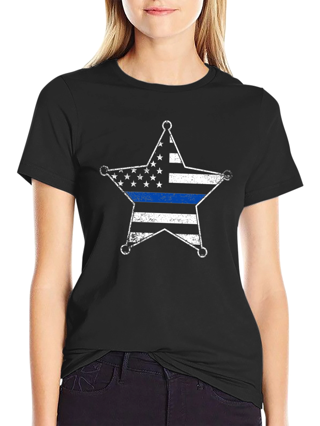 Thin Blue Line Sheriff Star T-Shirt