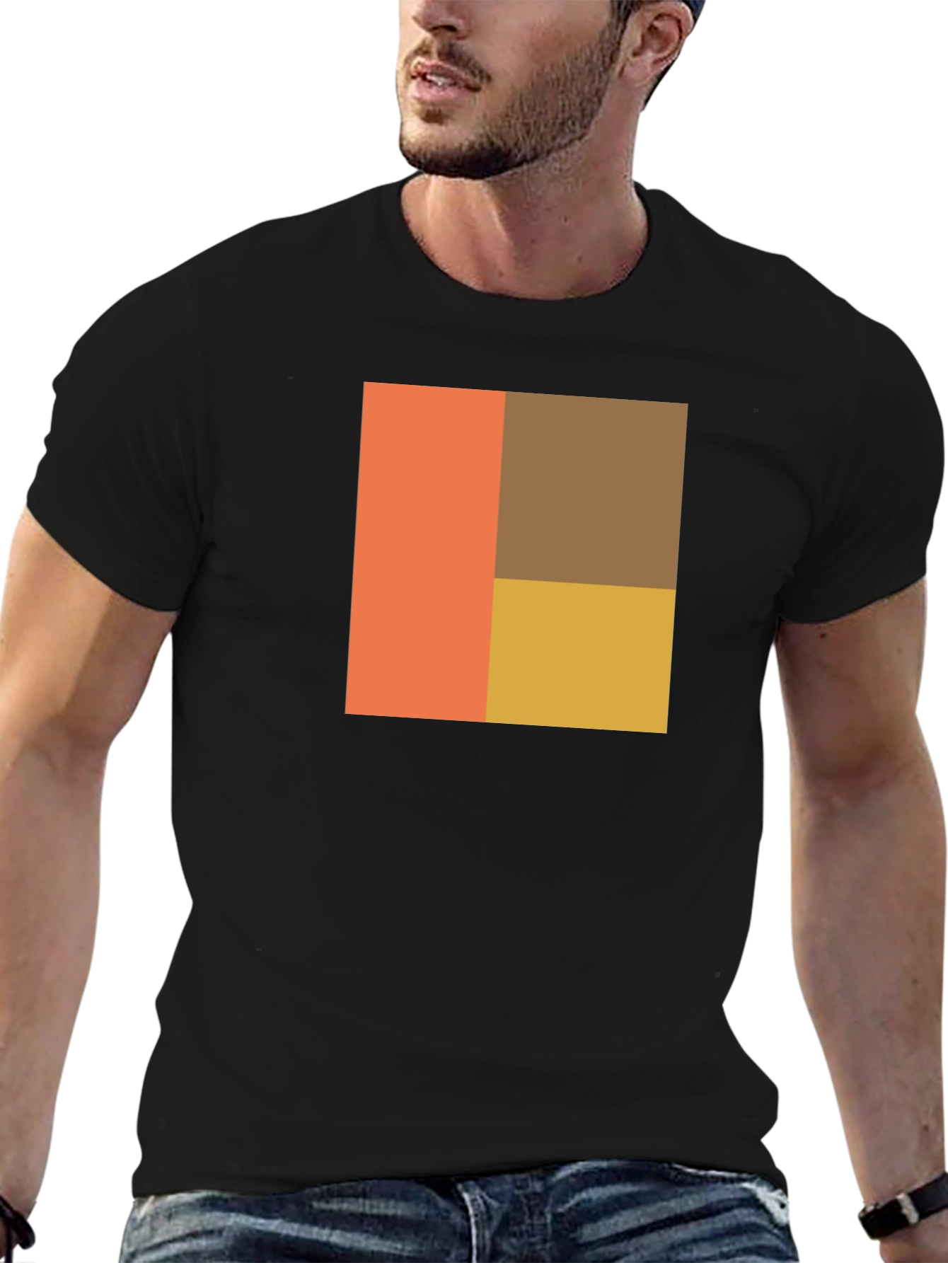 Modern Block Graphic Tee - Stylish Casual Wear