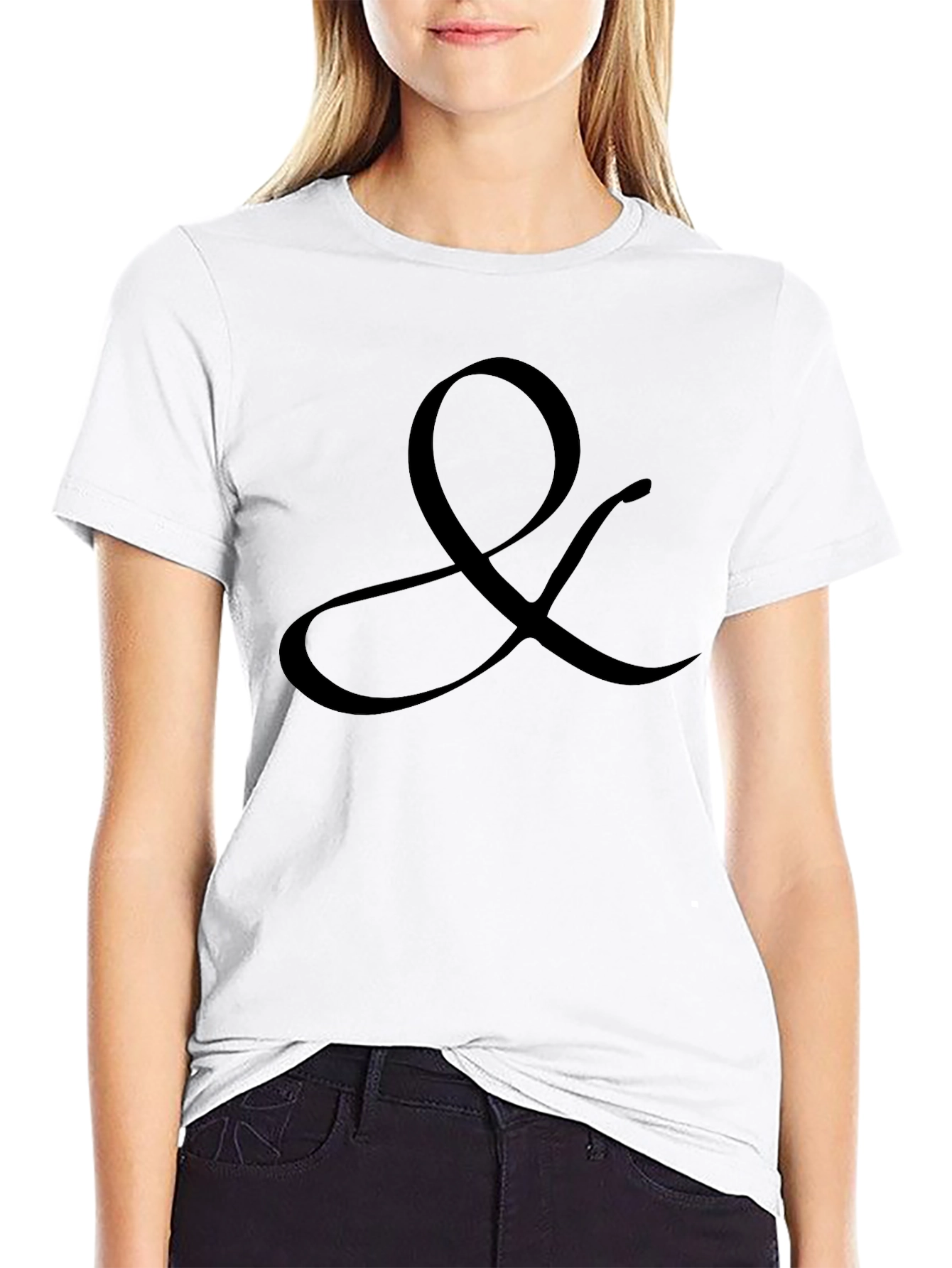 Ampersand Graphic Tee - Stylish Black Cotton Shirt
