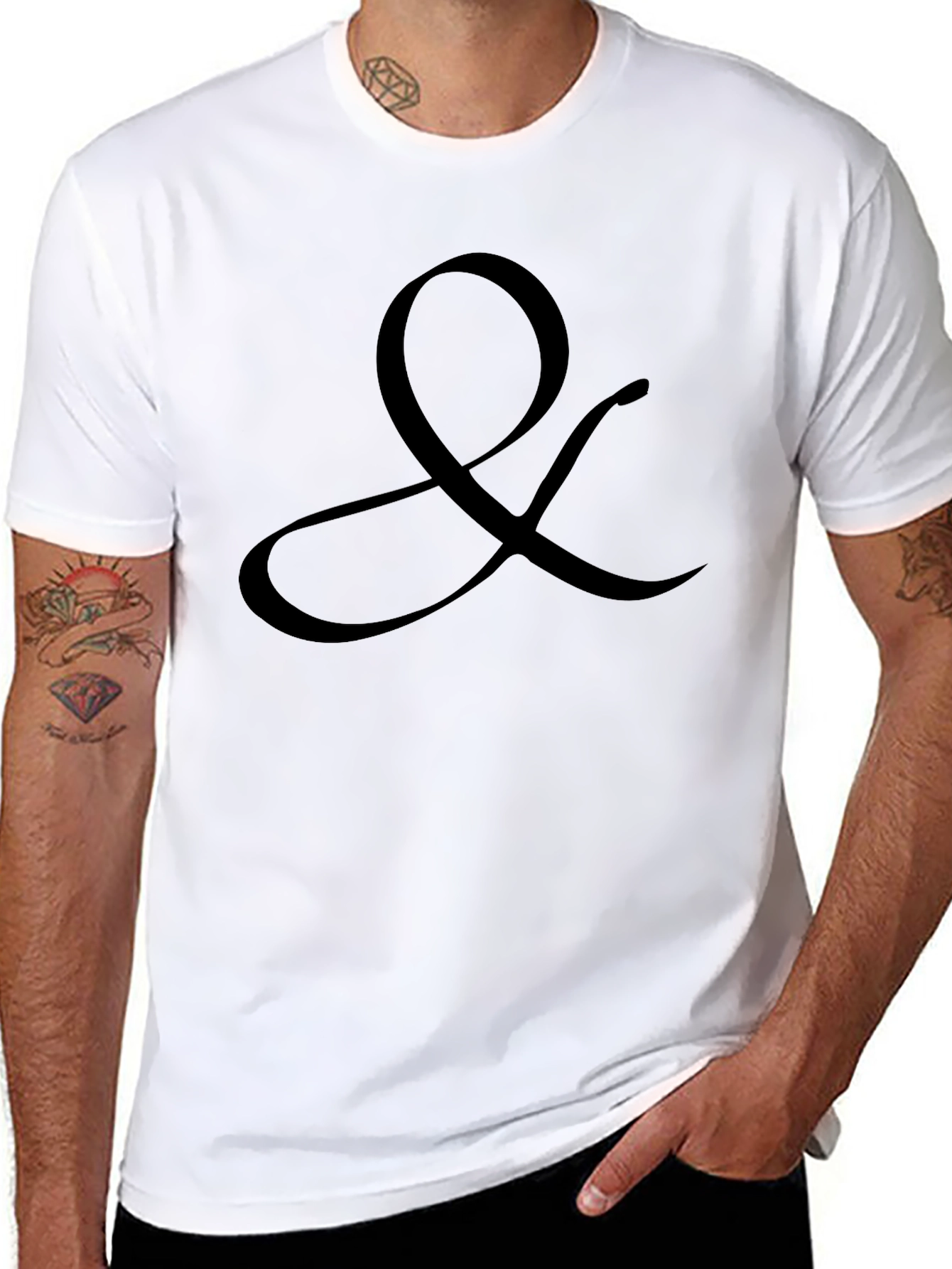 Ampersand Graphic Tee - Stylish Black Cotton Shirt