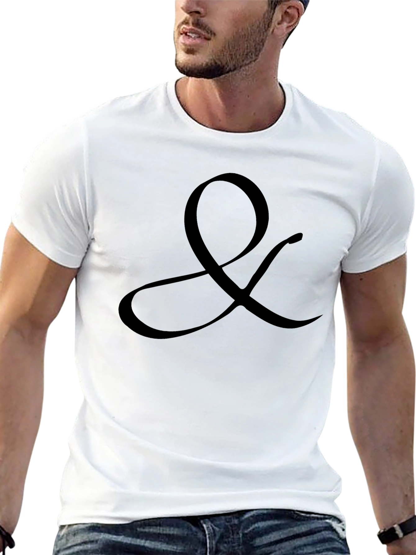 Ampersand Graphic Tee - Stylish Black Cotton Shirt