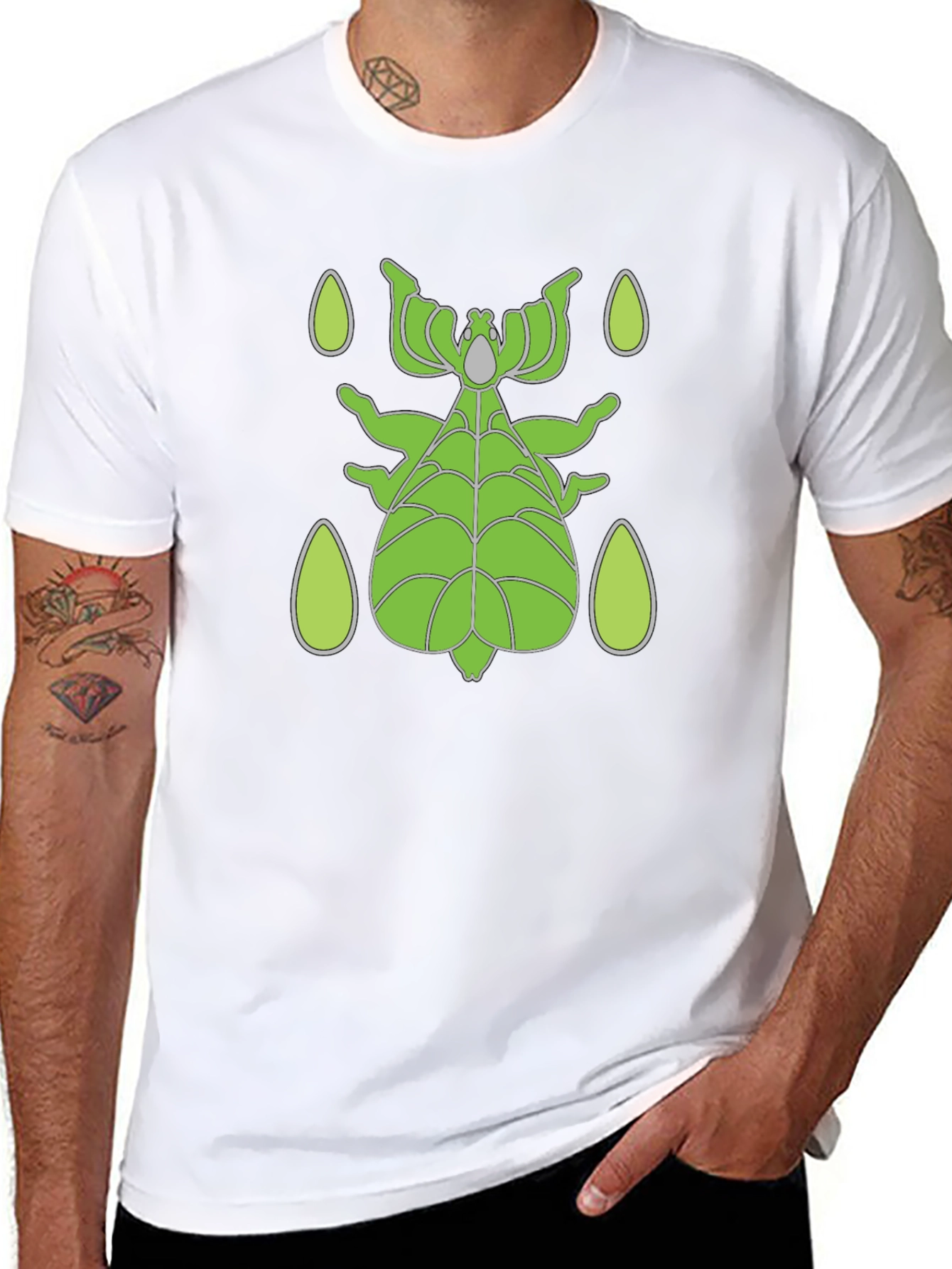 Green Stick Bug T-Shirt - Unique Insect Design