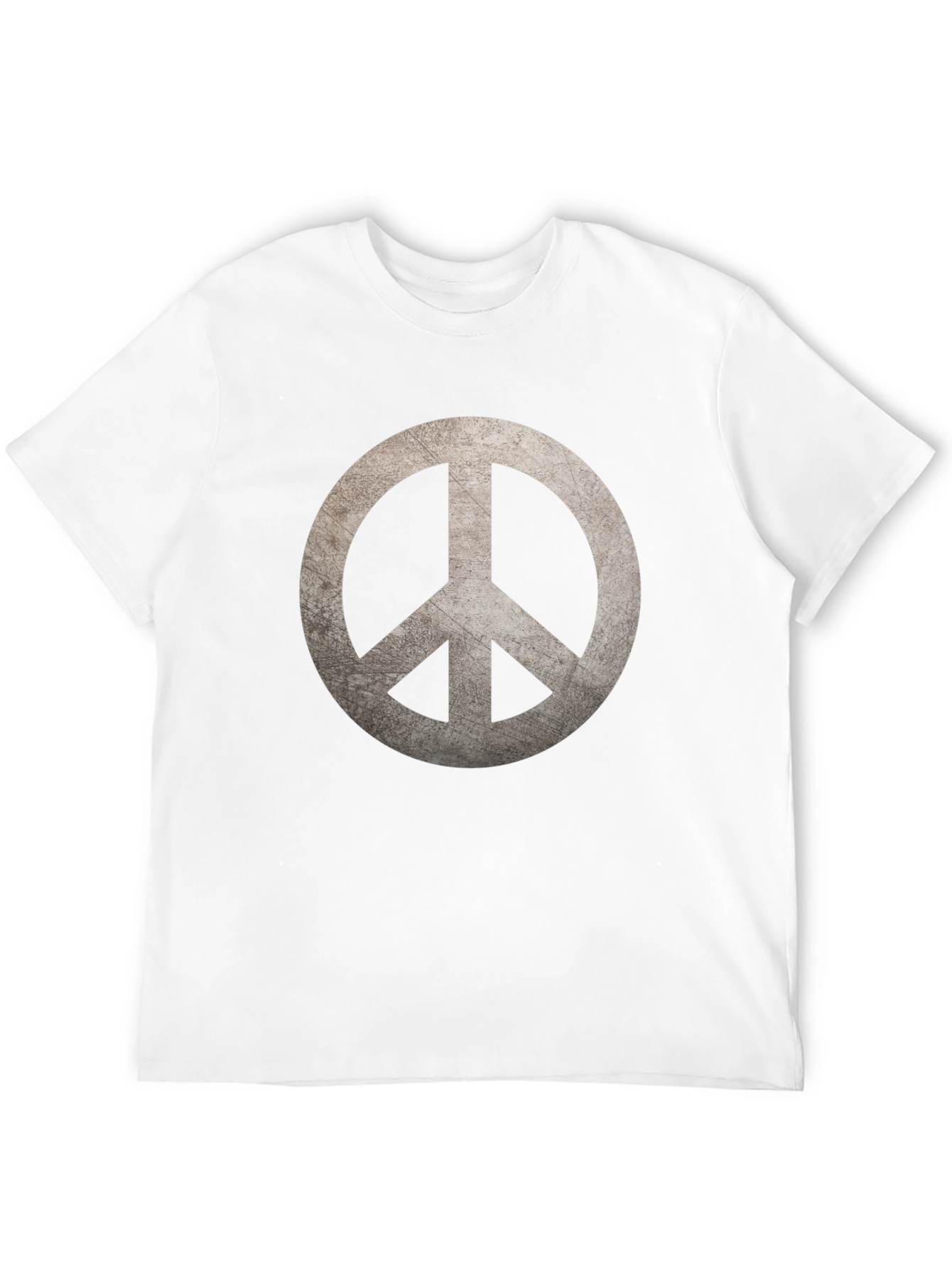 Peace Symbol Graphic Print Black T-Shirt