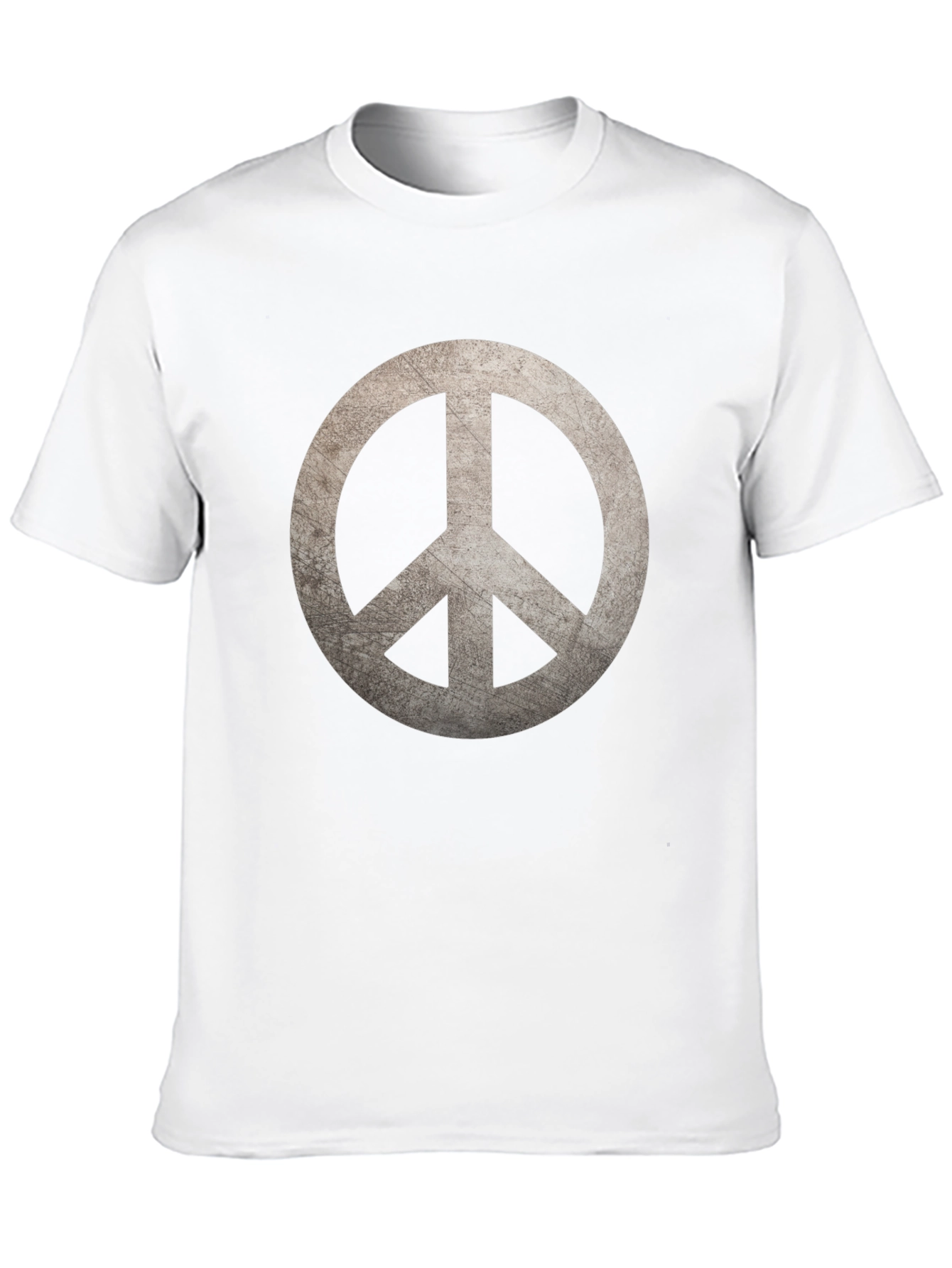 Peace Symbol Graphic Print Black T-Shirt