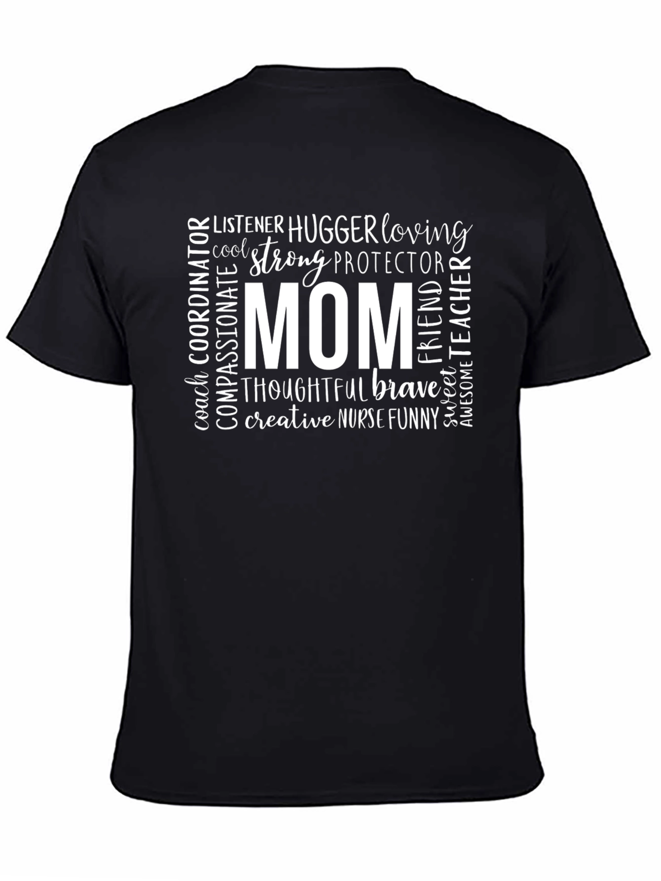 Mom Word Art Graphic T-Shirt