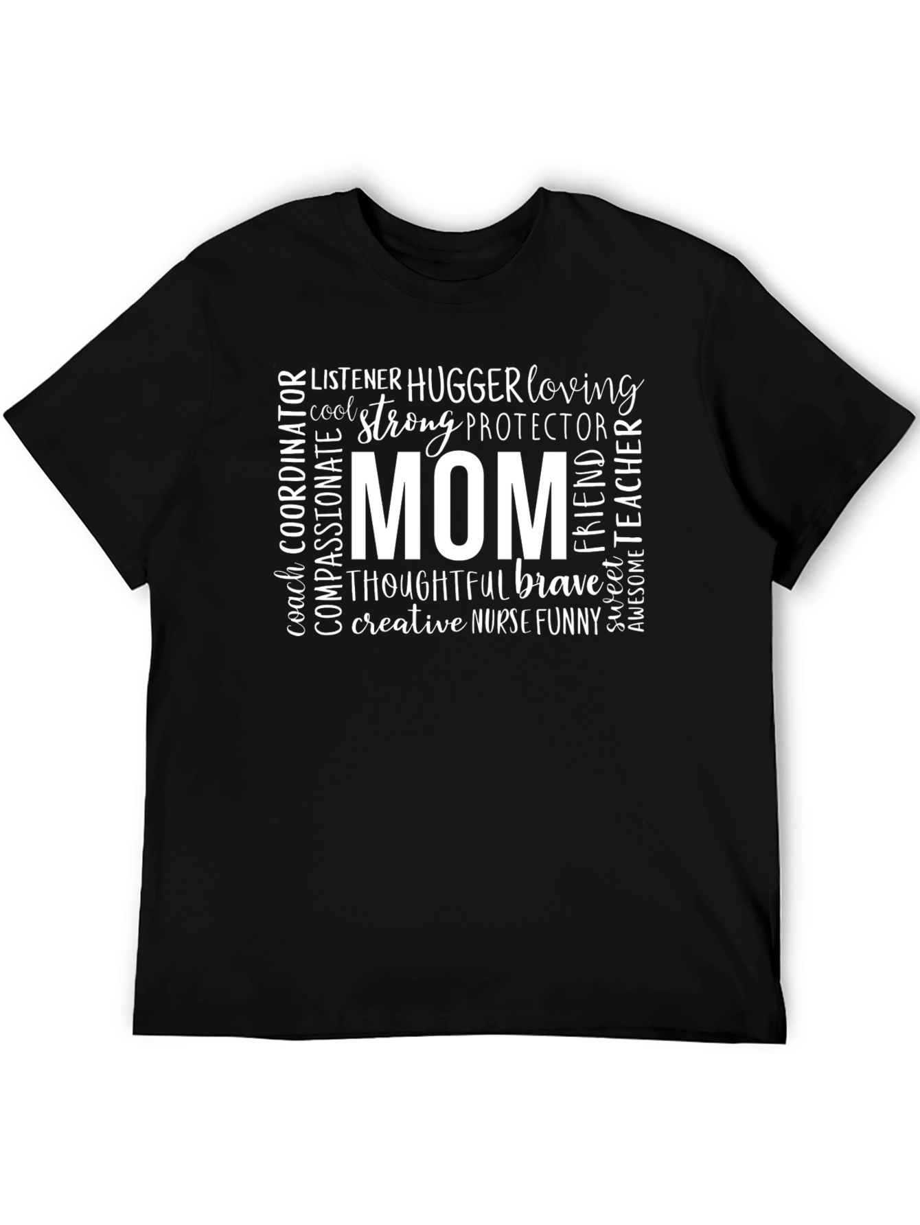 Mom Word Art Graphic T-Shirt