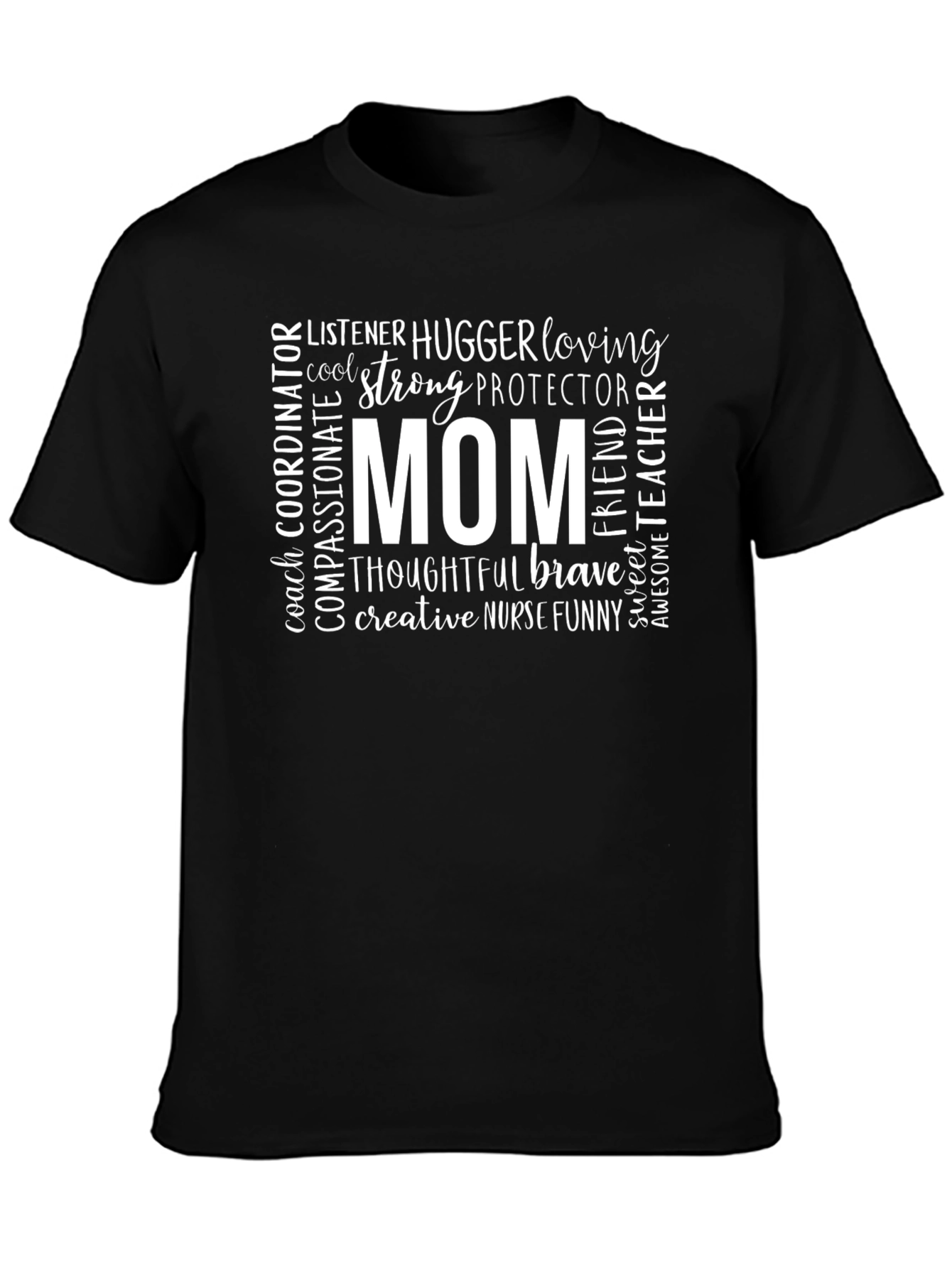 Mom Word Art Graphic T-Shirt